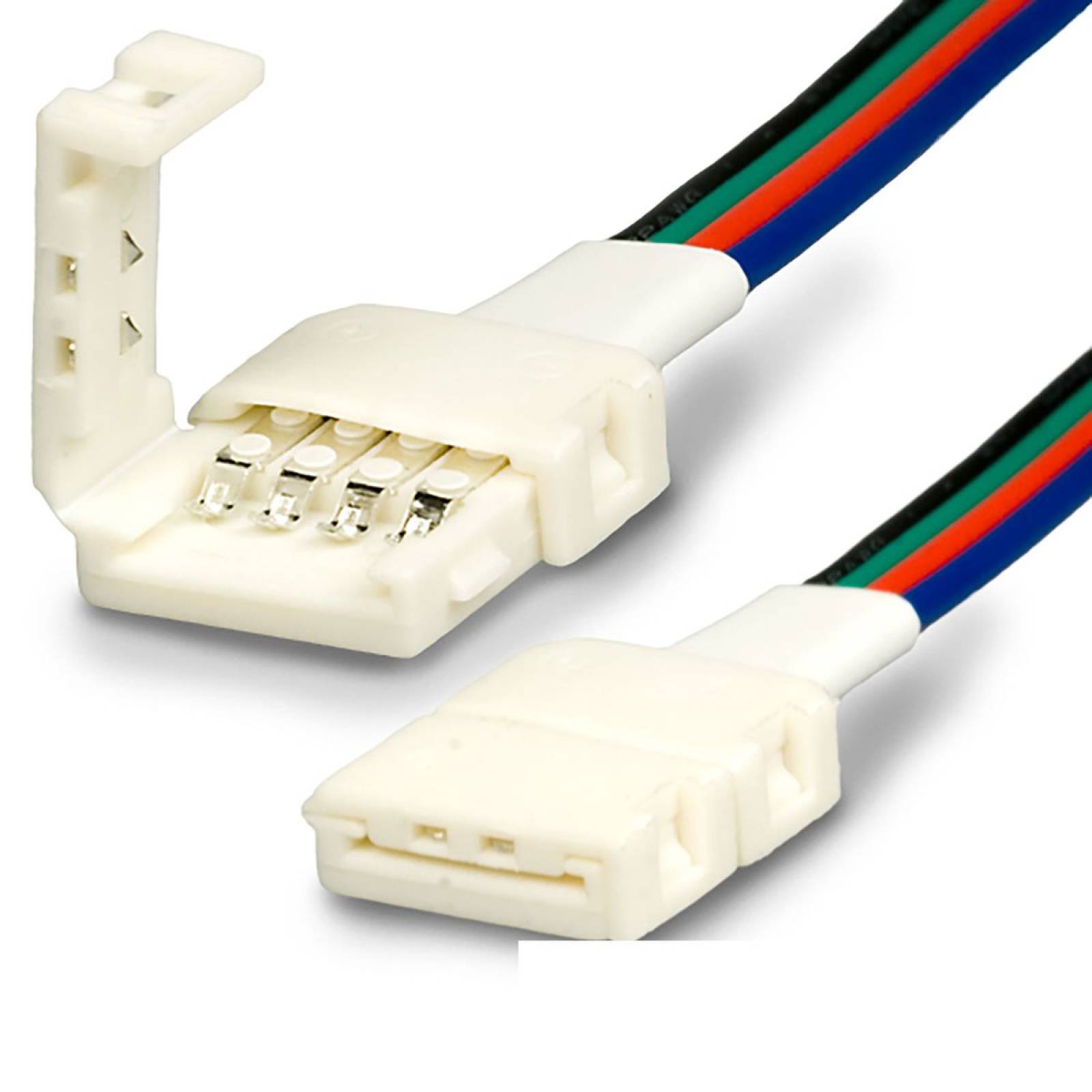 ISOLED C1-410 LED Stripe Clip Kabelverbinder 4 polig, wei� f�r Breite 10mm
