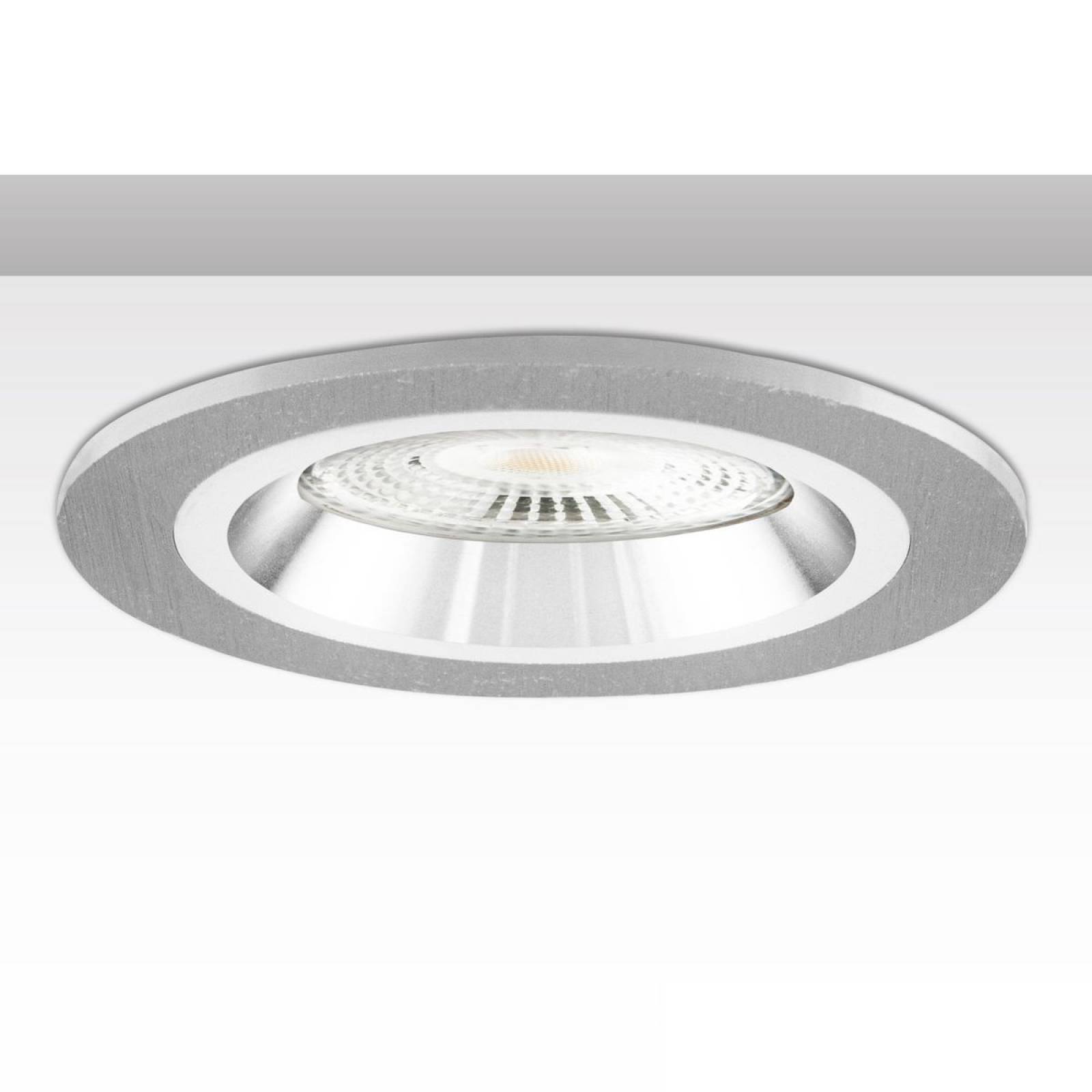 ISOLED Einbaurahmen f. Downlight Kombi f�r GU10/MR16, Alu geb�rstet und wei�-silber