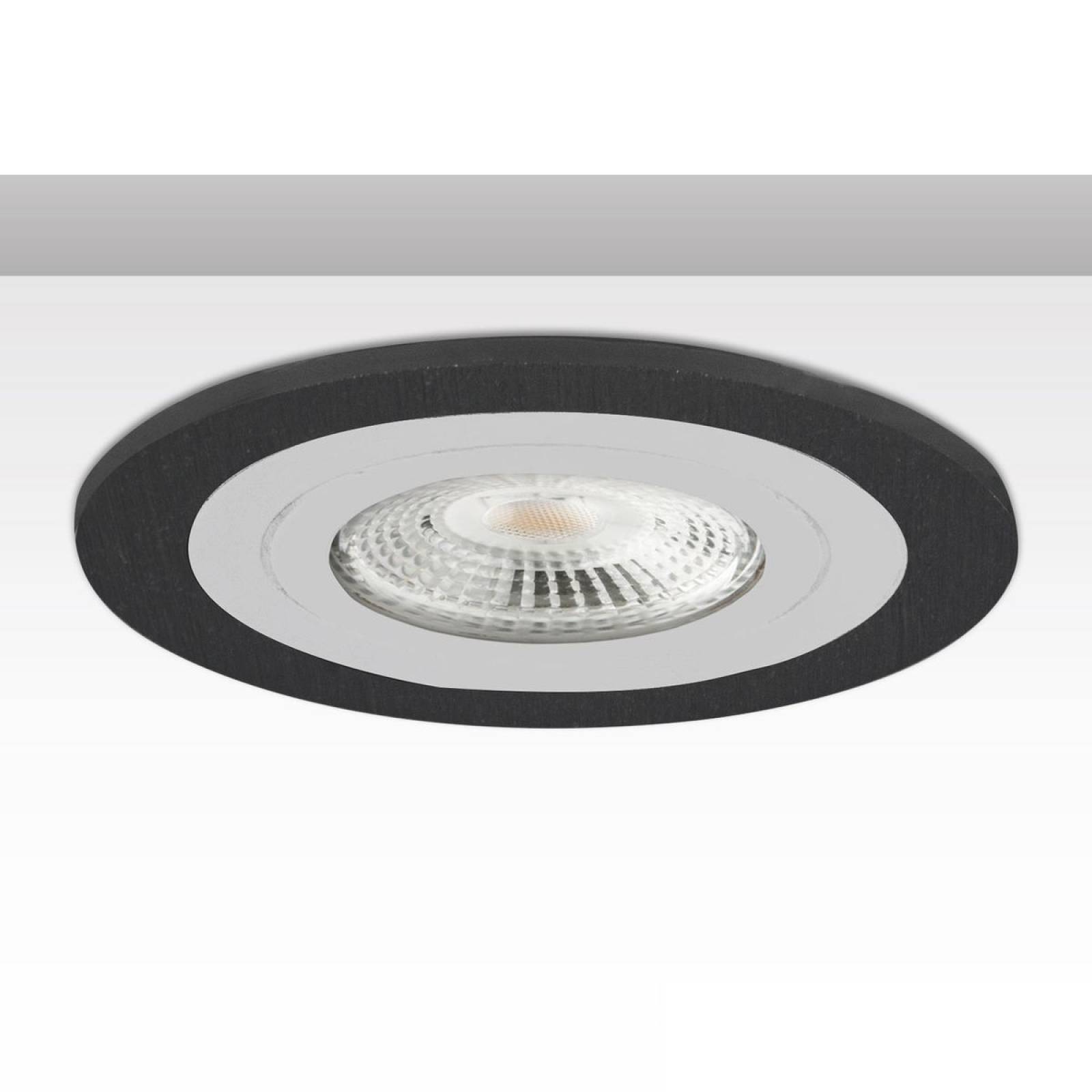 ISOLED Einbaurahmen f. Downlight Kombi f�r GU10/MR16, schwarz und Alu wei�