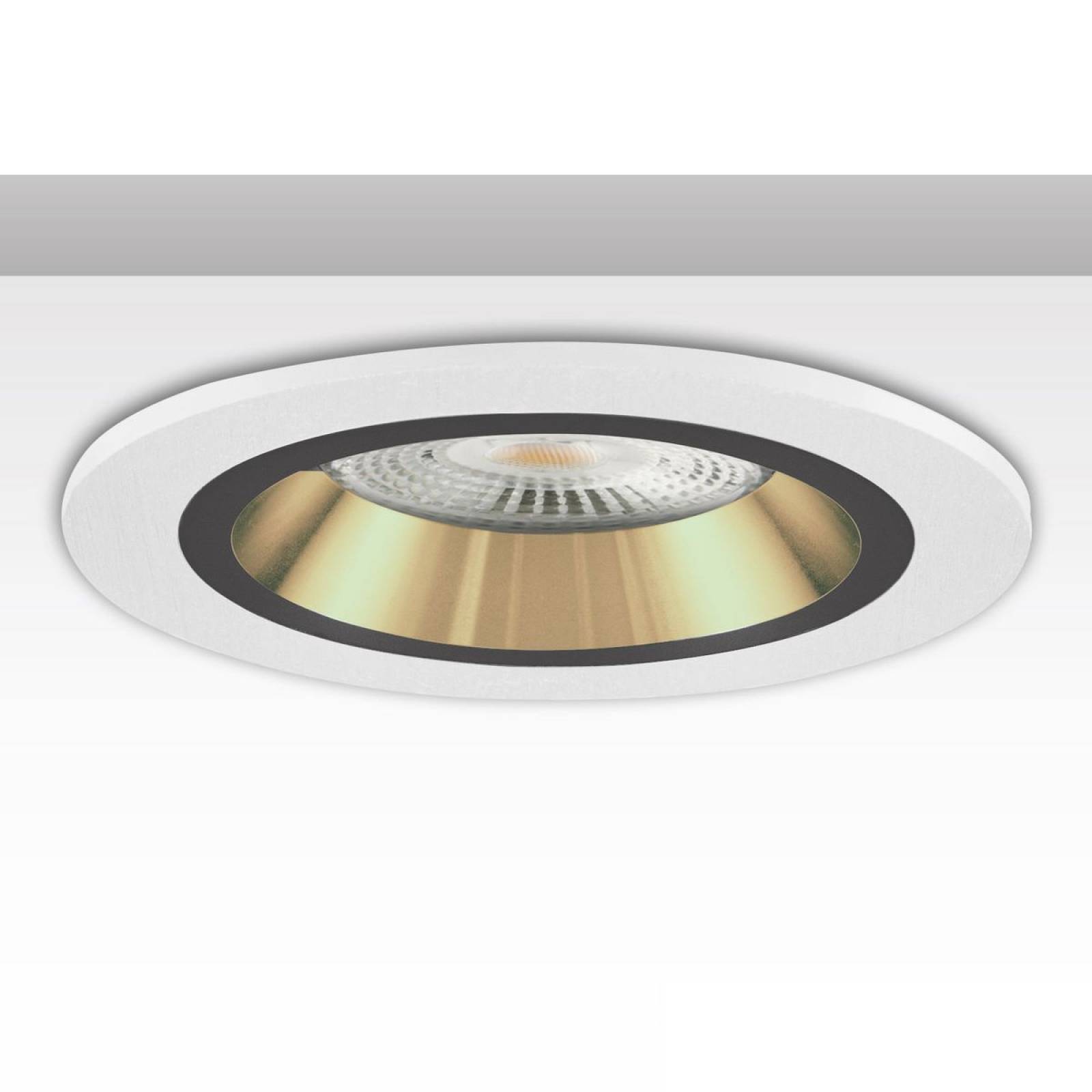 ISOLED Einbaurahmen f. Downlight Kombi f�r GU10/MR16, wei� und schwarz-gold