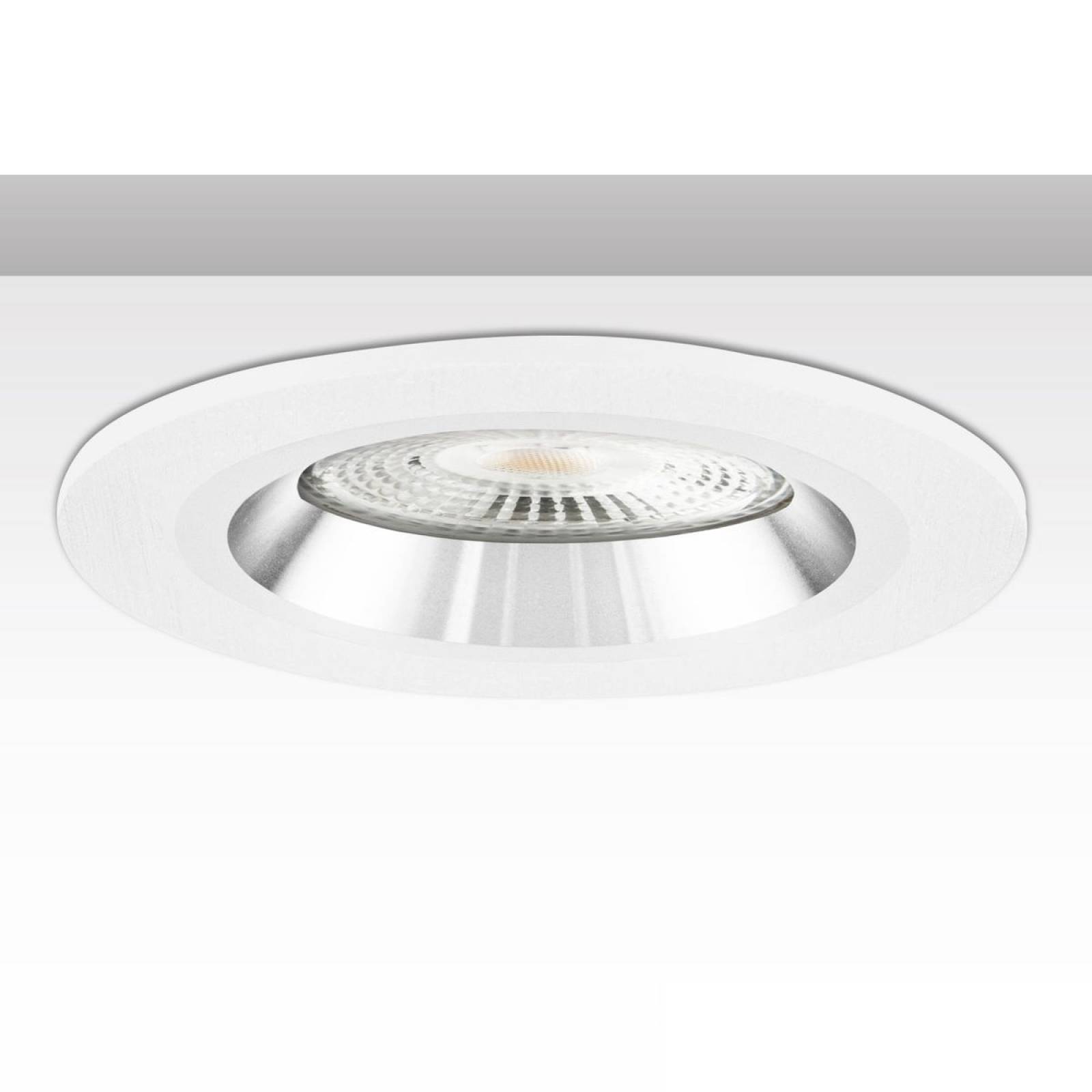 ISOLED Einbaurahmen f. Downlight Kombi f�r GU10/MR16, wei� und wei�-silber