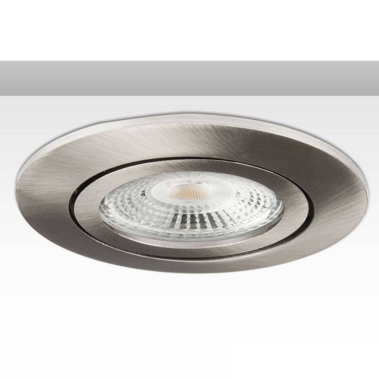 ISOLED Einbaurahmen f. Downlight rund f�r GU10/MR16, Alu Nickel-Satin
