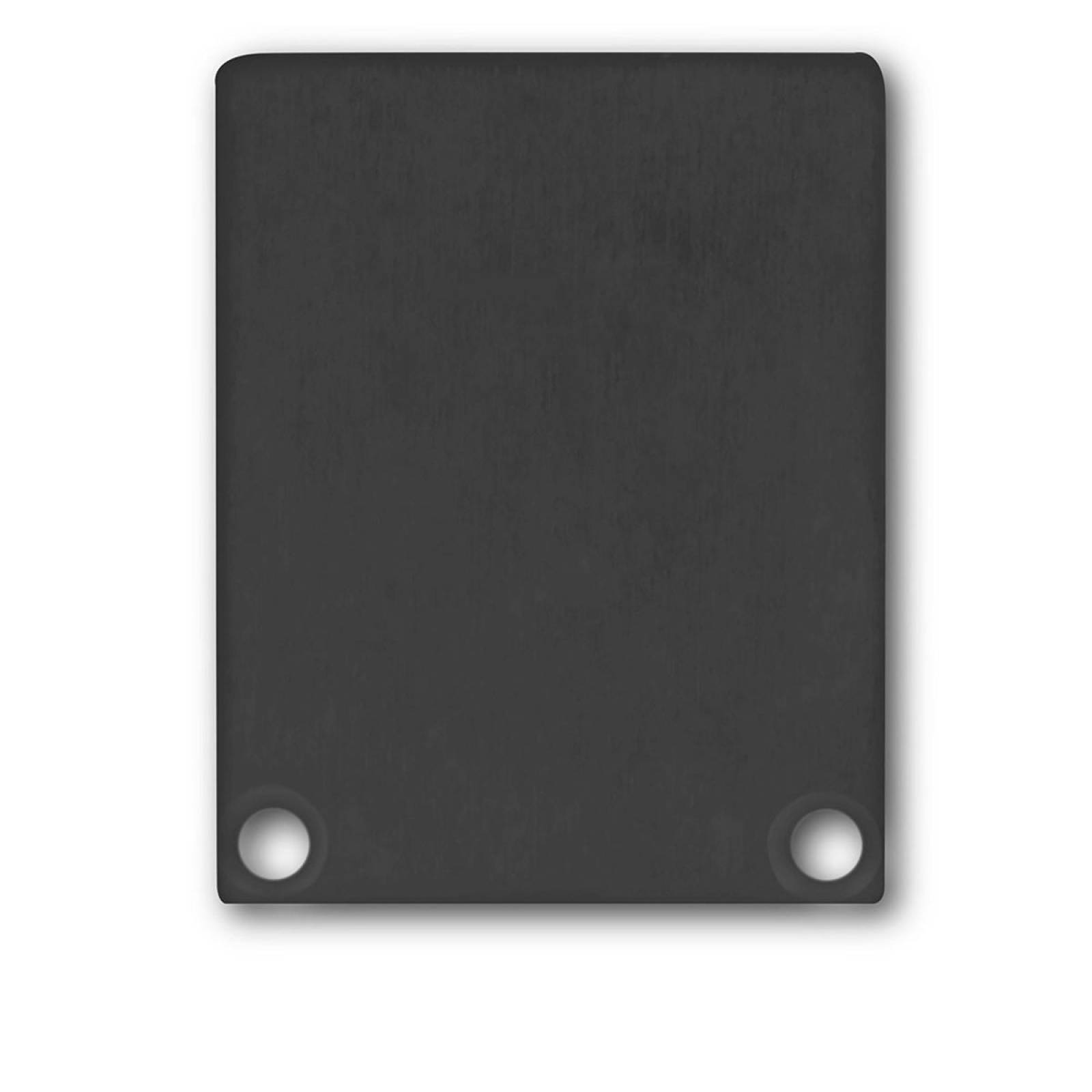 ISOLED Endkappe Alu schwarz f�r SURF/DIVE20 FLAT mit COVER12 2 STK inkl. Schraube