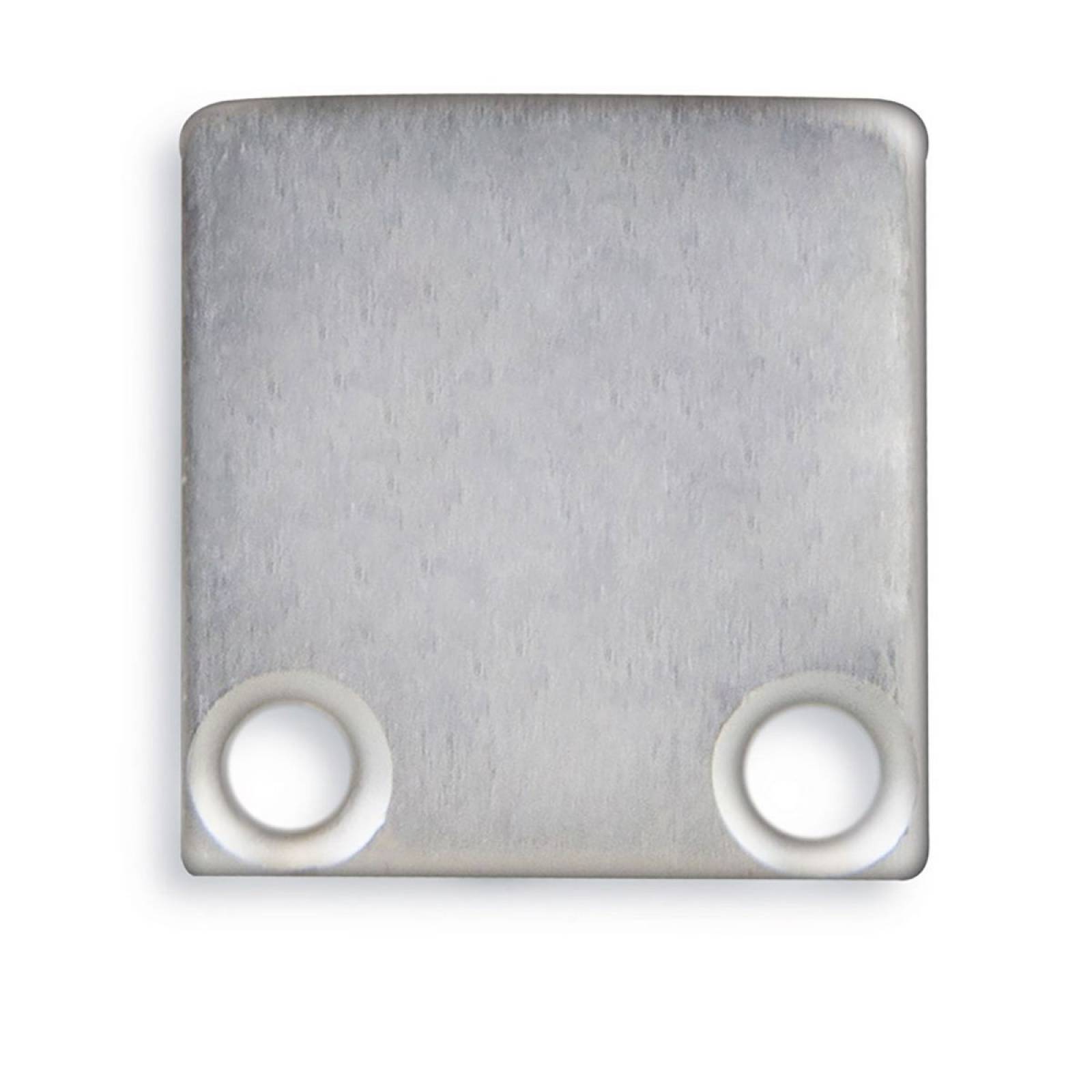 ISOLED Endkappe Aluminium f Profil SURF12 FLAT in Verb. m Tunnel, 2STK, inkl. Schrauben