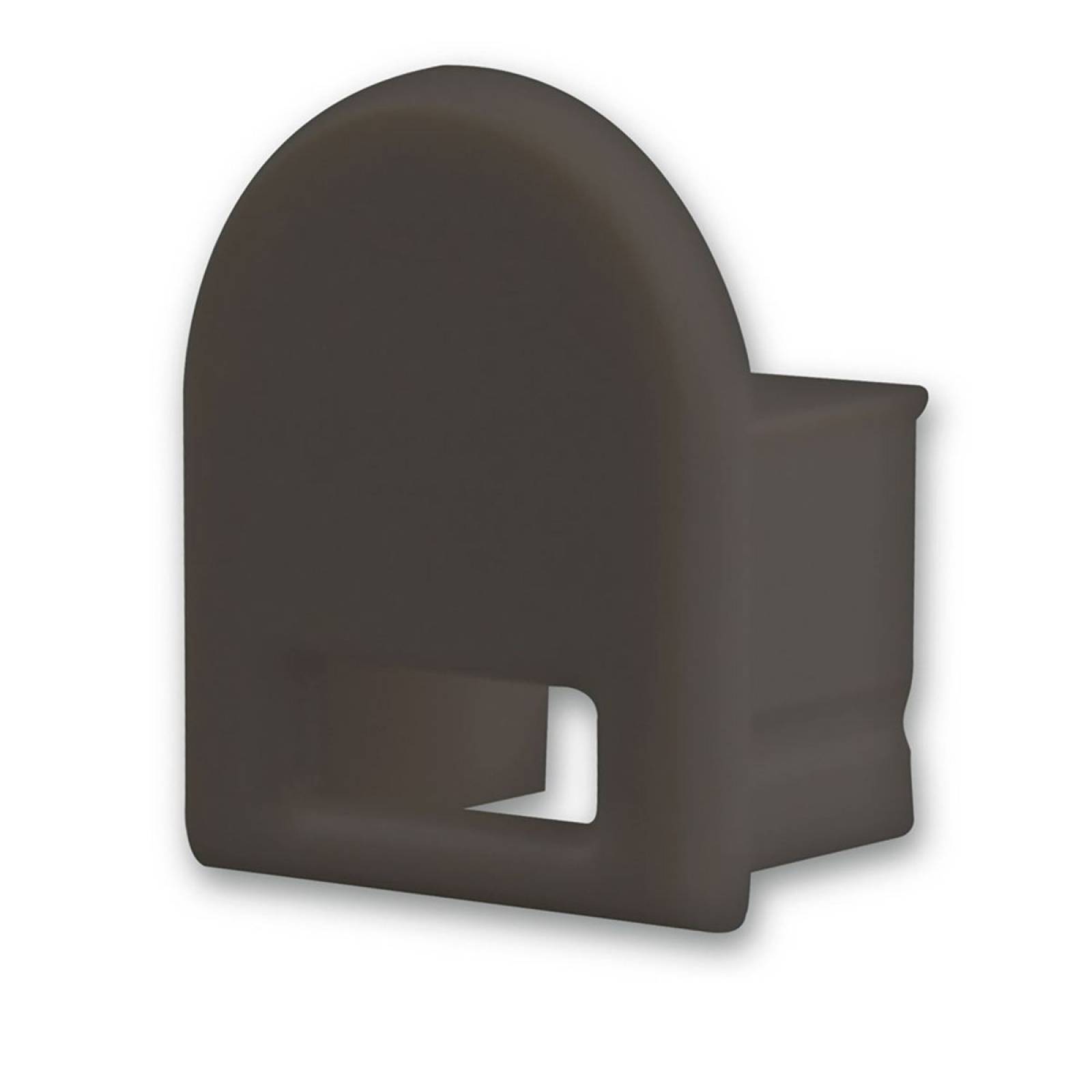 ISOLED Endkappe EC14B schwarz f�r Profil SURF12 BORDERLESS mit Kabeldurchf�hrung, 1 STK