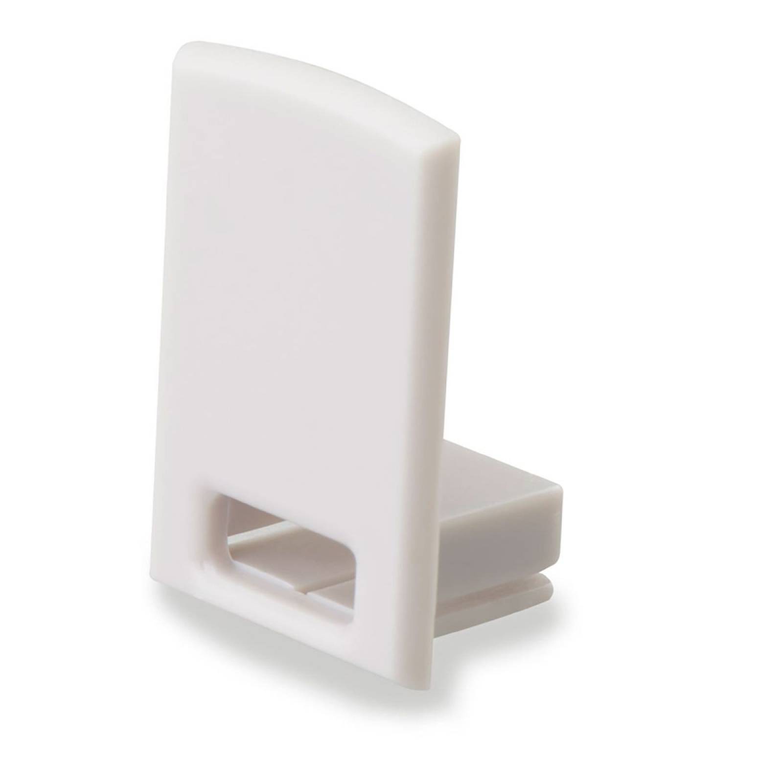 ISOLED Endkappe EC17 f�r SURF12 RAIL inkl. COVER4, mit Kabelausgang, PVC, grauwei�