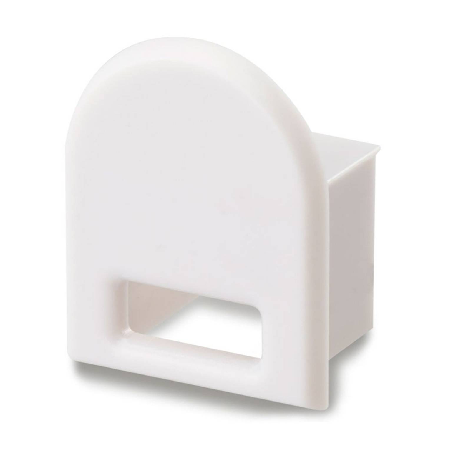 ISOLED Endkappe EC20 f�r SURF12 RAIL inkl. COVER5, mit Kabelausgang, PVC, grauwei�
