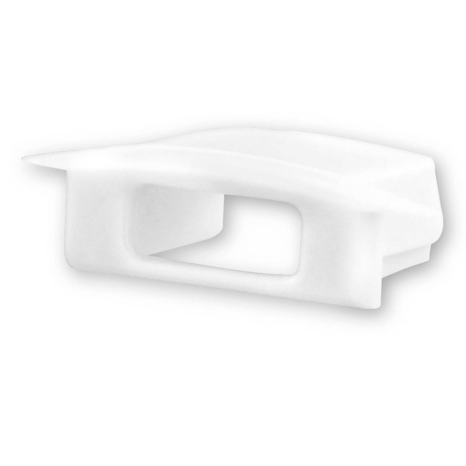 ISOLED Endkappe EC26W wei� f�r Profil DIVE12 FLAT mit Kabeldurchf�hrung, 1 STK