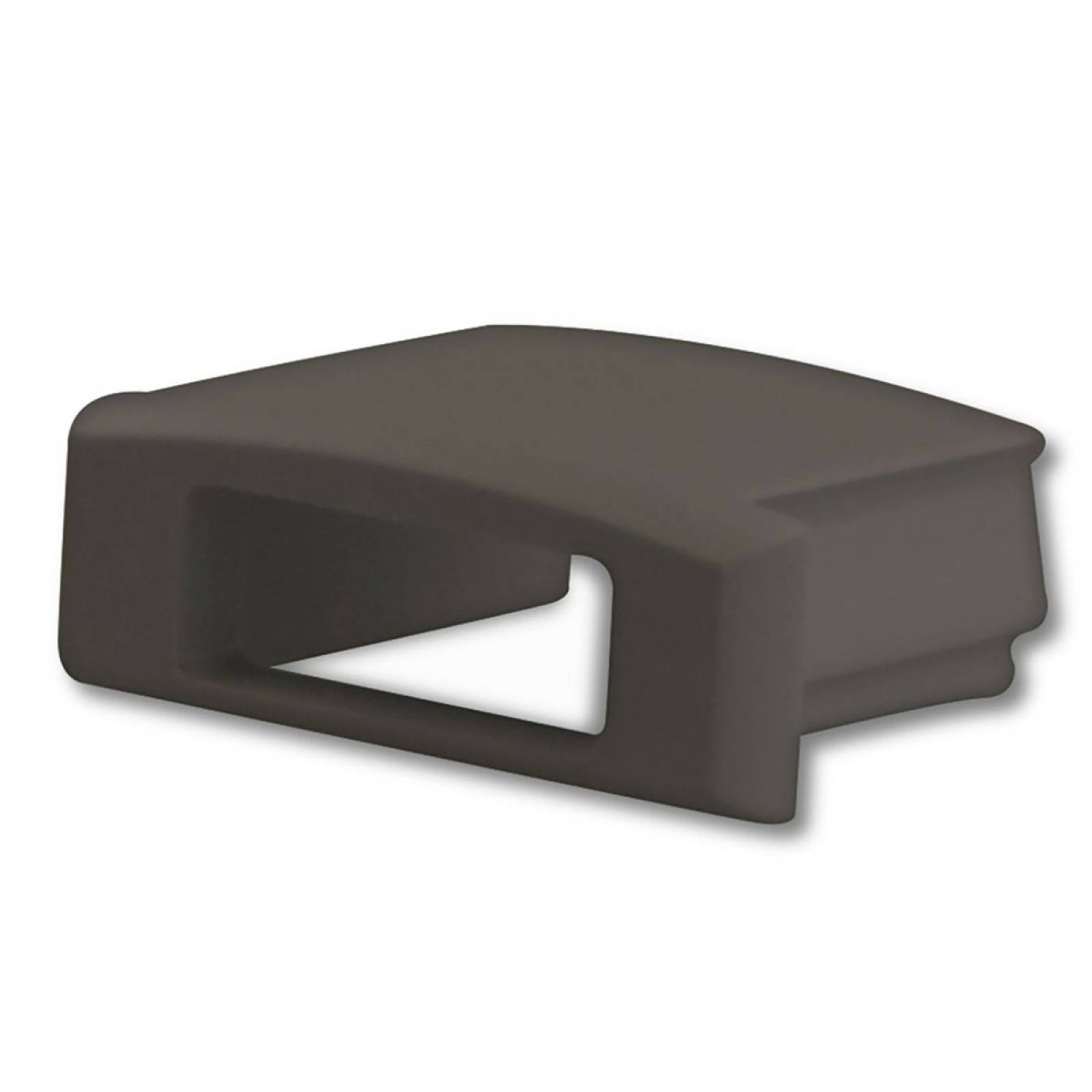 ISOLED Endkappe EC2B schwarz f�r SURF12 FLAT mit Kabeldurchf�hrung, 1 STK