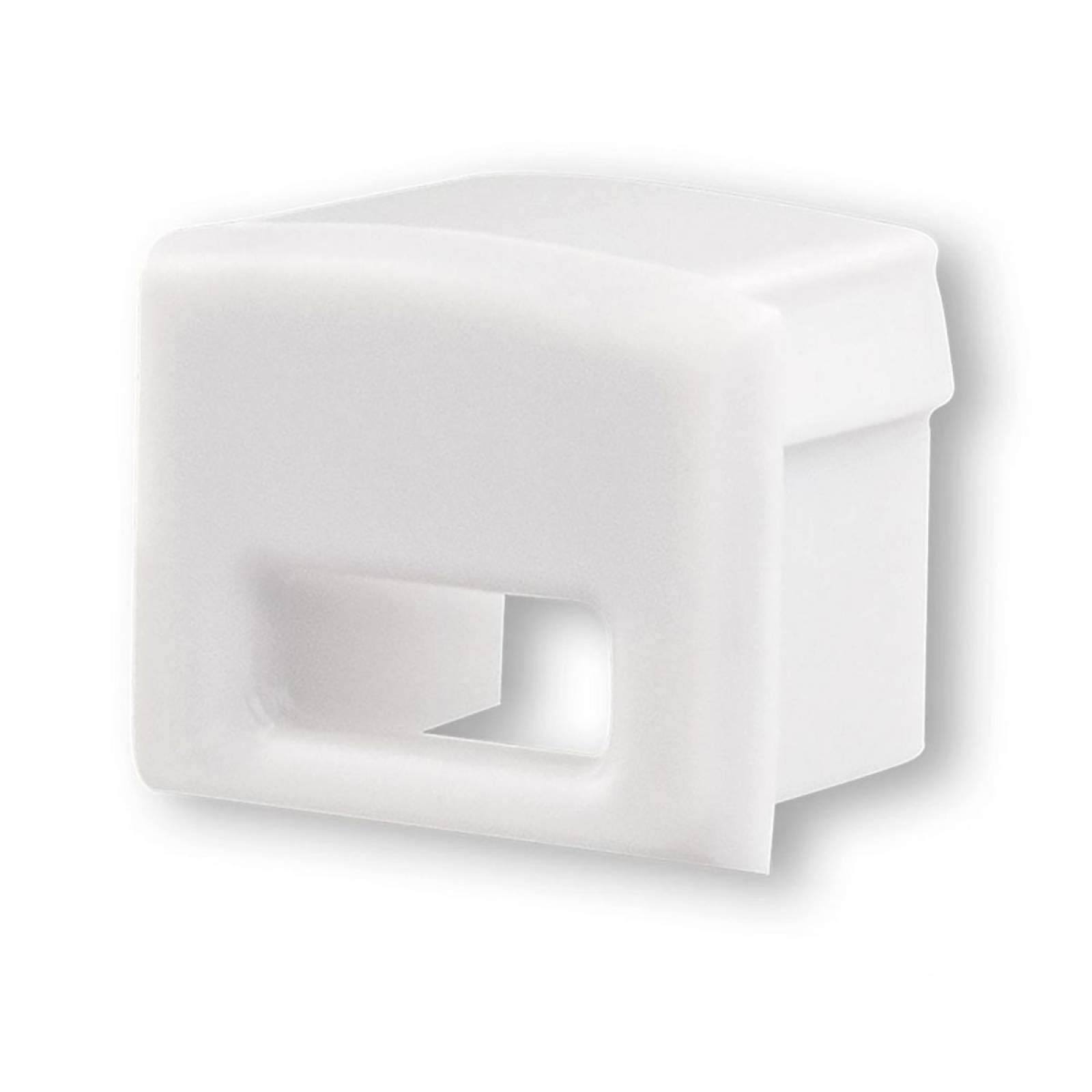 ISOLED Endkappe EC5W wei� f�r Profil SURF12 mit Kabeldurchf�hrung, 1 STK