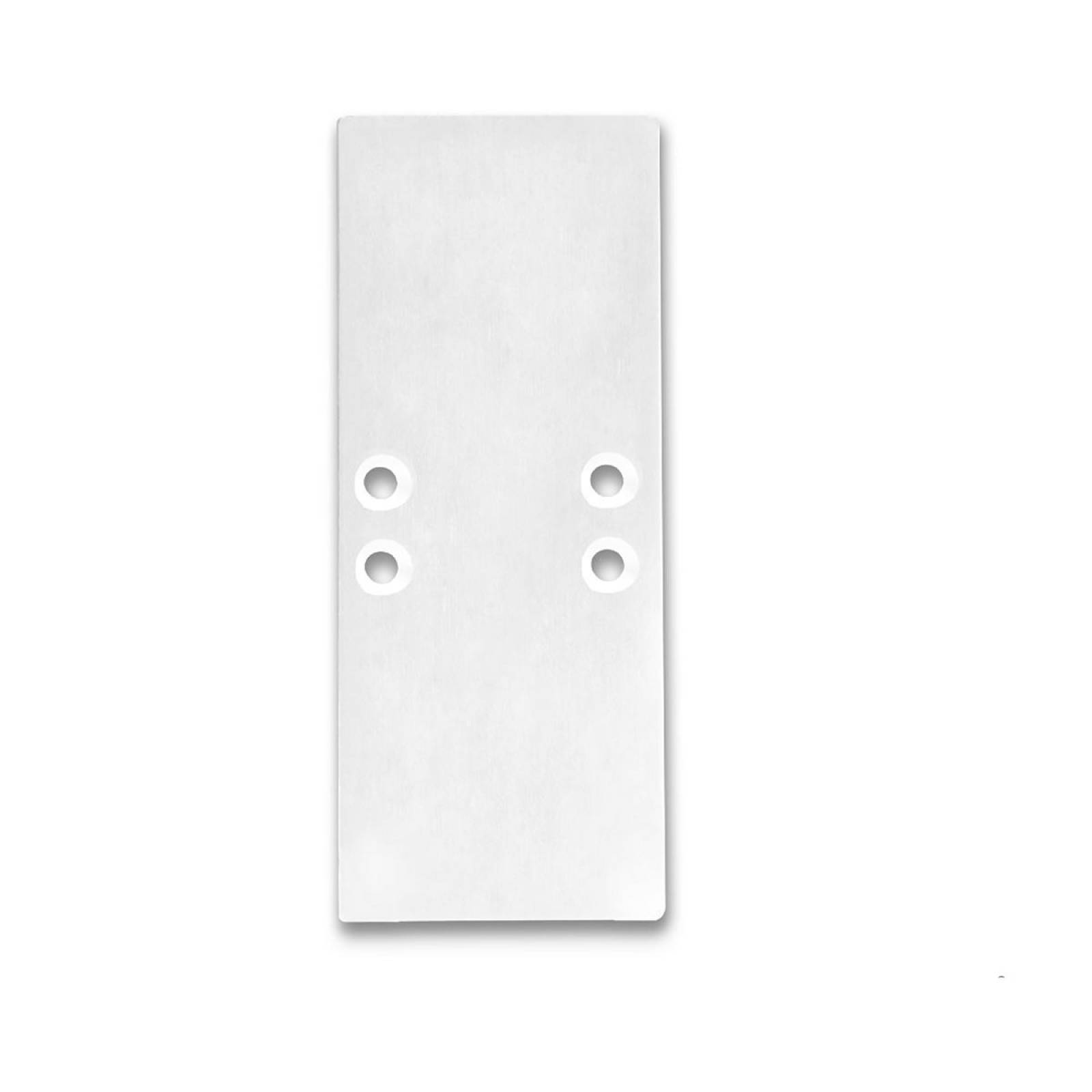 ISOLED Endkappe EC66 Aluminium wei� RAL9010 f�r Profil 2SIDE, 2 STK, inkl. Schrauben