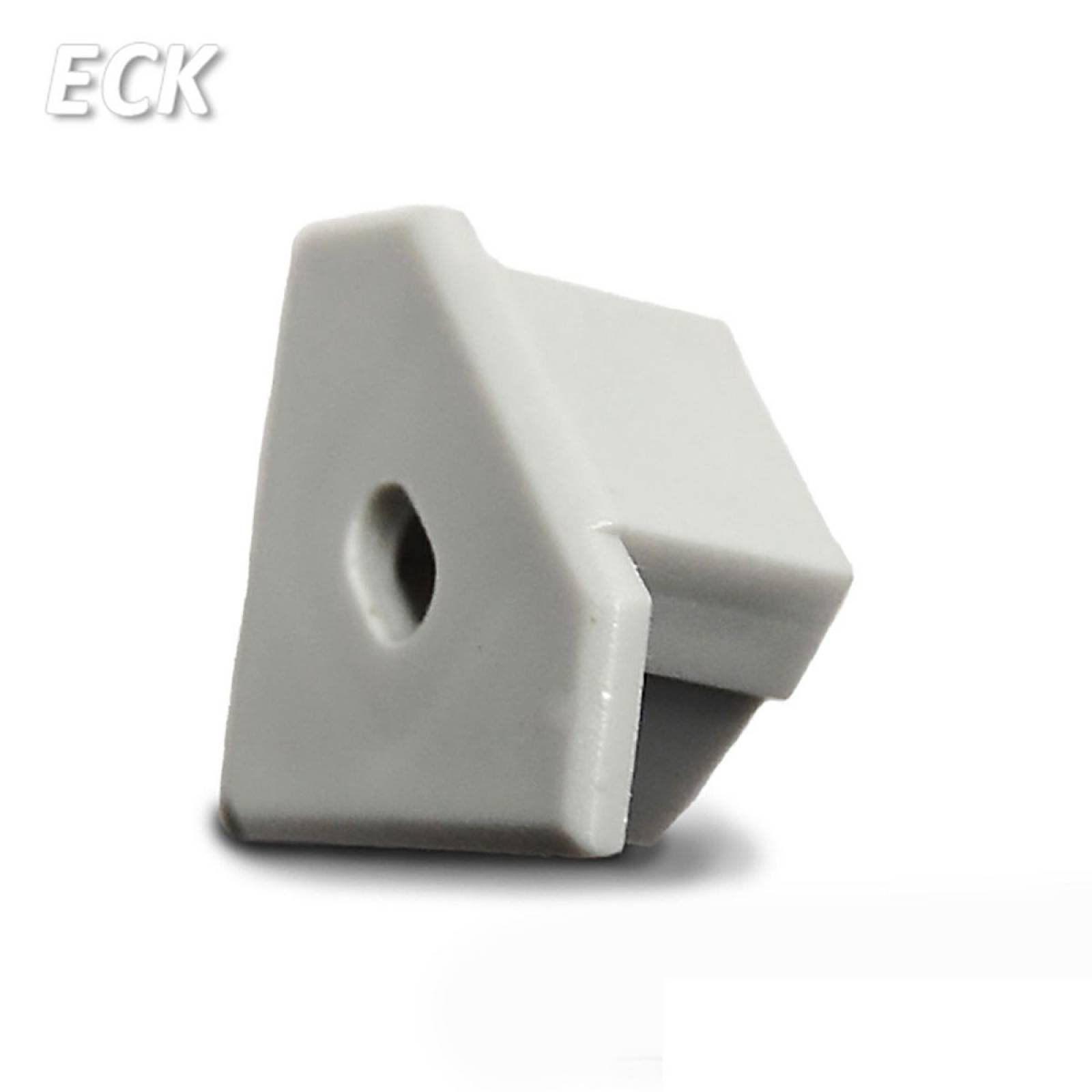 ISOLED Endkappe f�r Profil ECK10 silber, inkl. Kabeldurchf�hrung