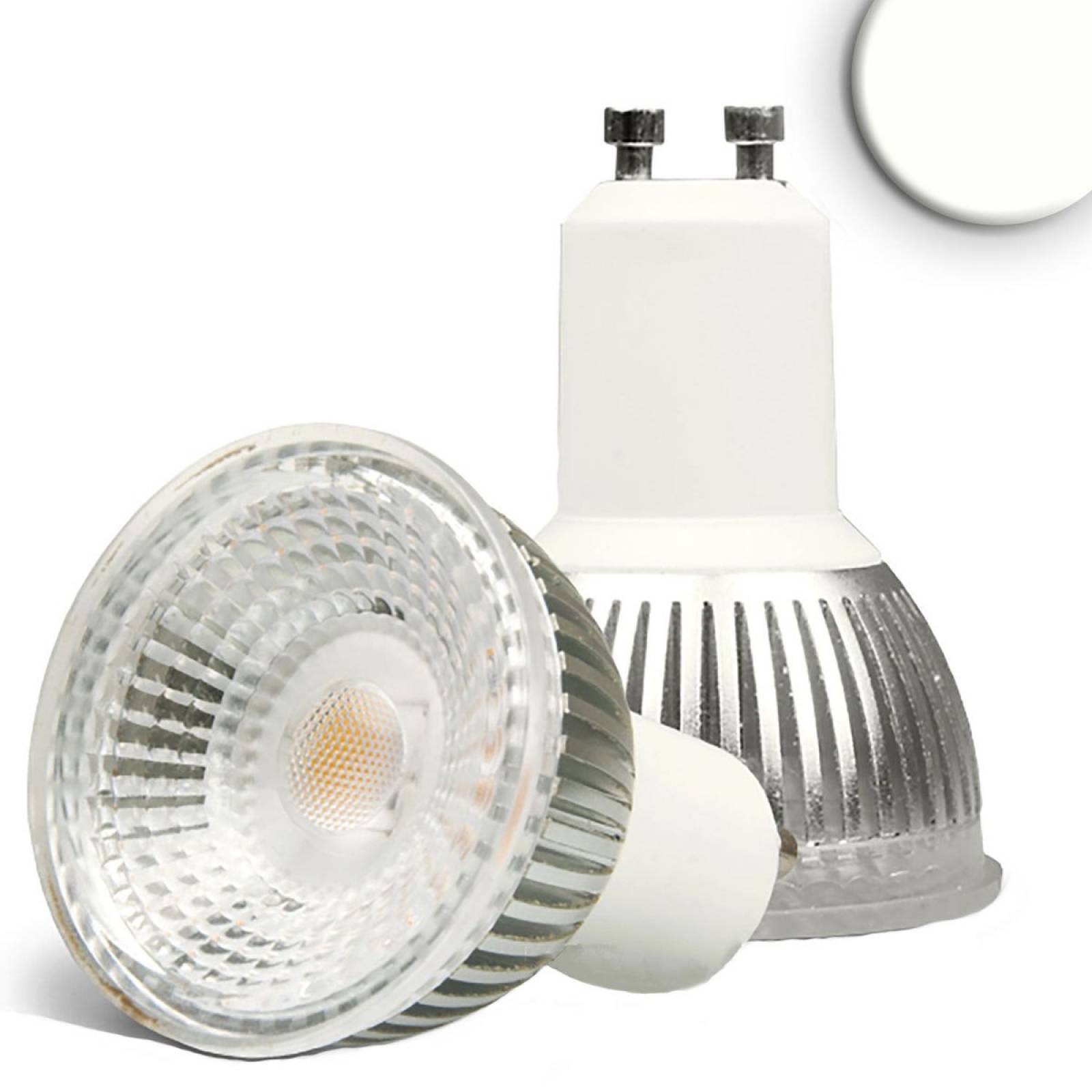 ISOLED GU10 LED Strahler 6W GLAS-COB, 70�, 4000K neutralwei�, dimmbar