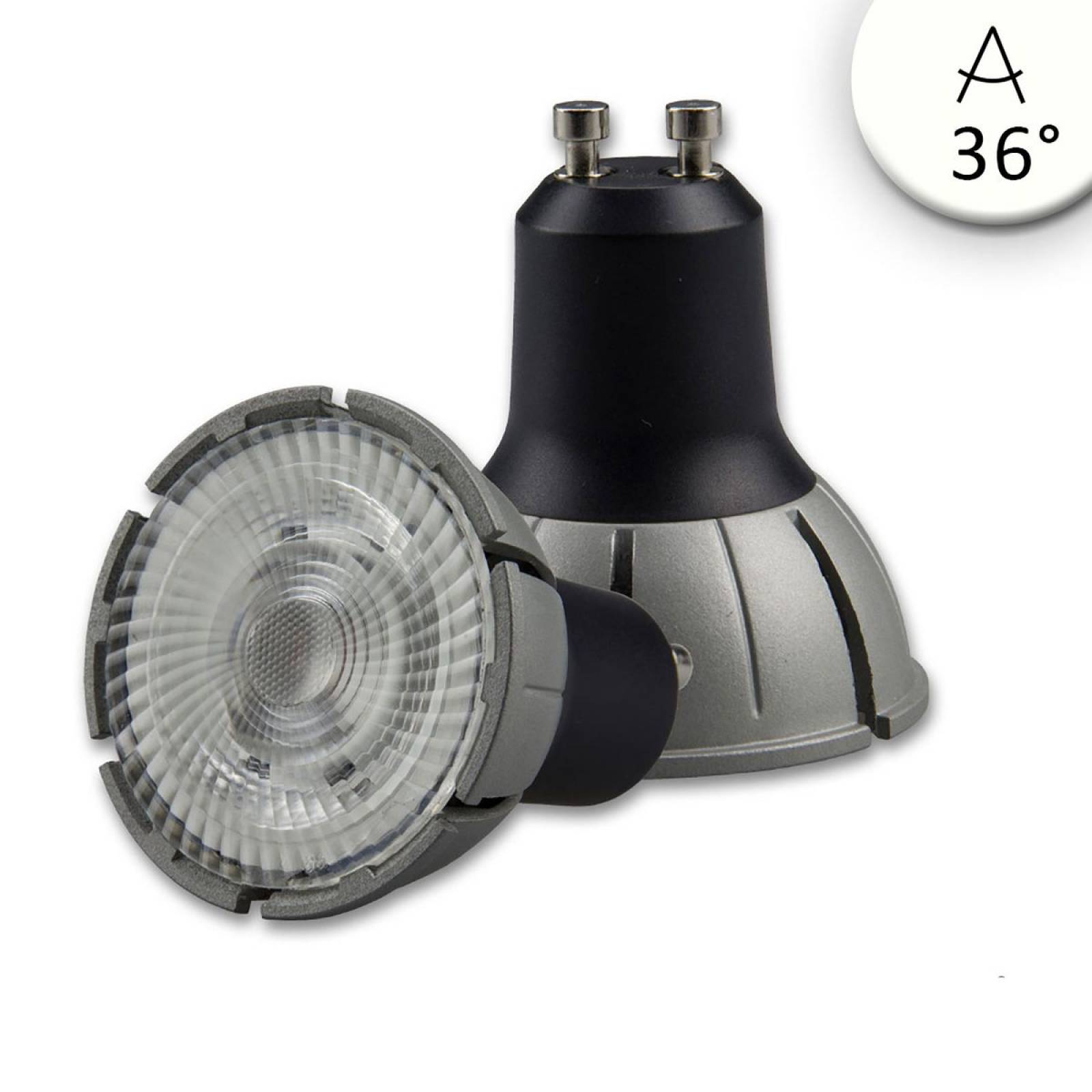 ISOLED GU10 Vollspektrum LED Strahler 7W COB, 36�, 4000K, 500lm, dimmbar