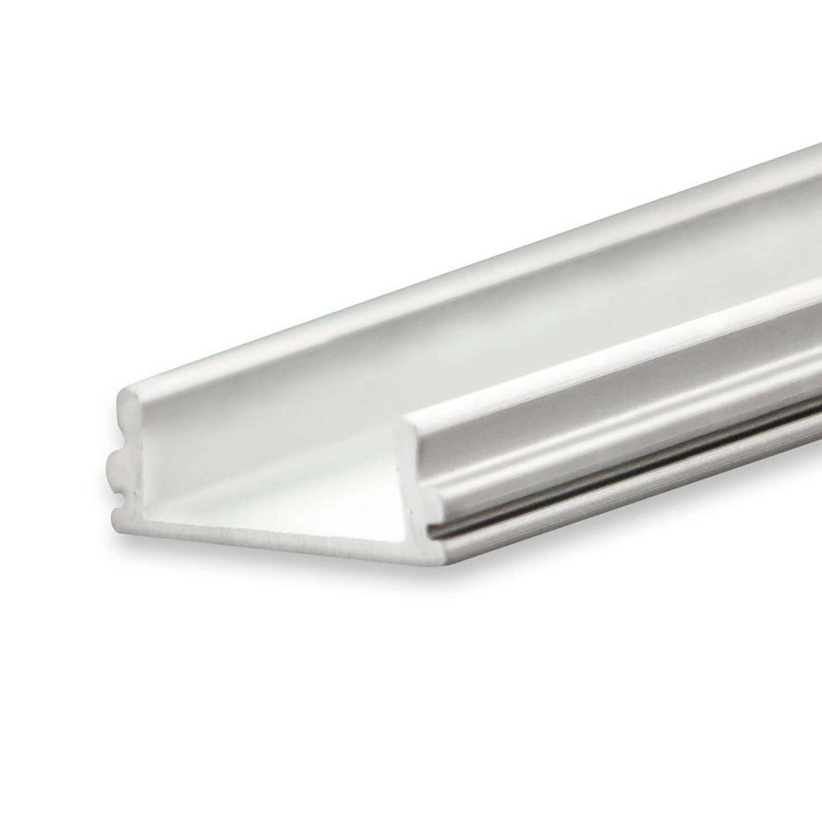 ISOLED LED-Aufbauprofil SURF12 BORDERLESS FLAT Aluminium eloxiert, 200cm, f�r max. 12mm LED-Streifen
