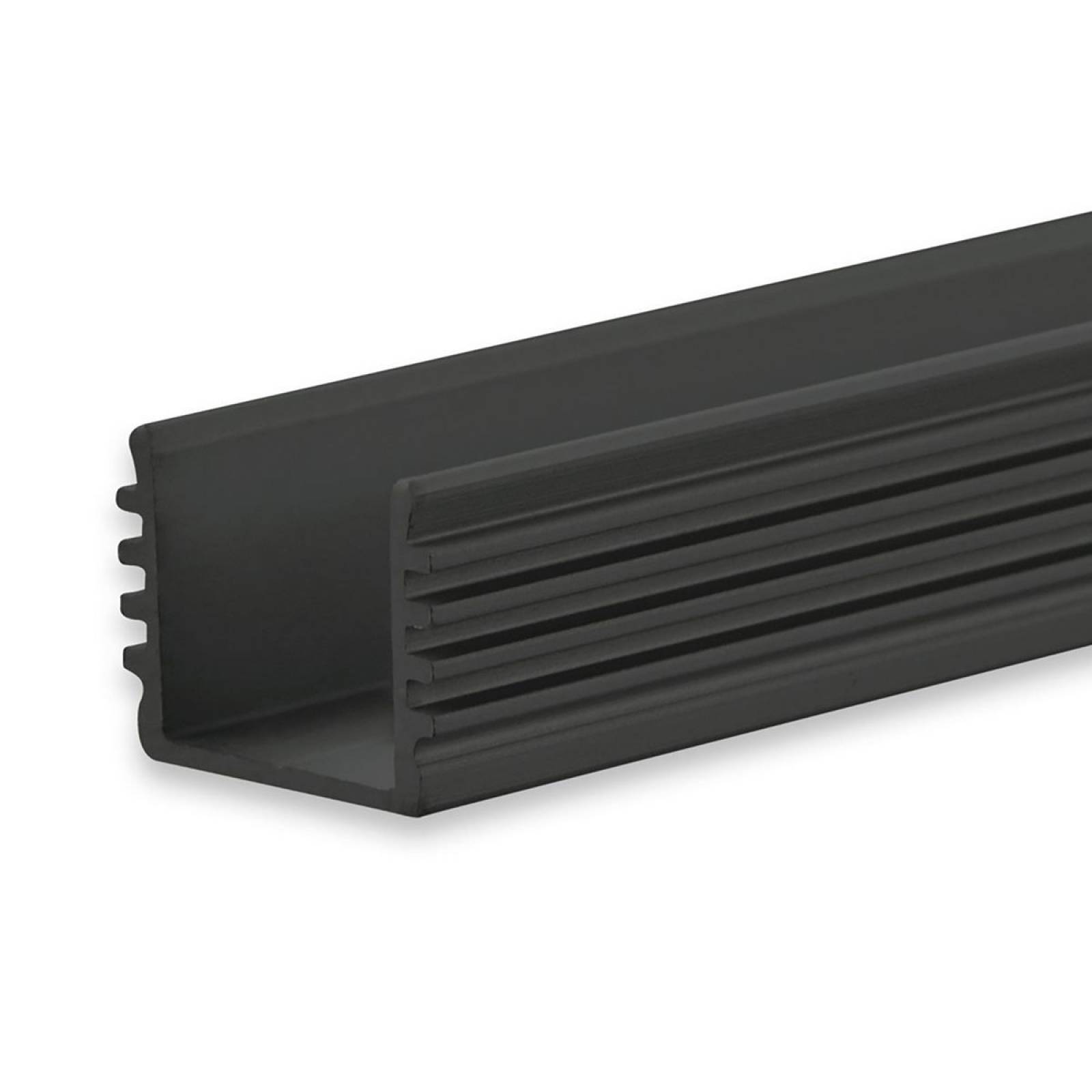 ISOLED LED-Aufbauprofil SURF12 BORDERLESS Schwarz, 200cm, F�r max. 12mm LED-Streifen