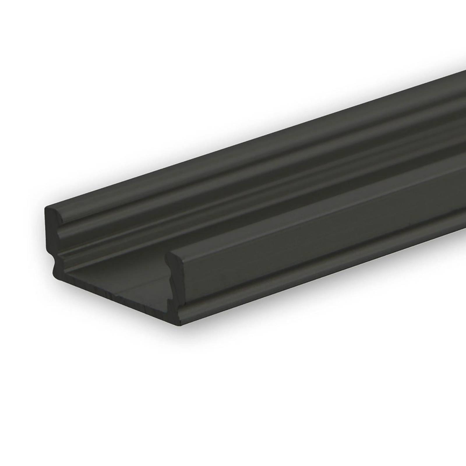 ISOLED LED-Aufbauprofil SURF12 FLAT Schwarz, 200cm, F�r max. 12mm LED-Streifen