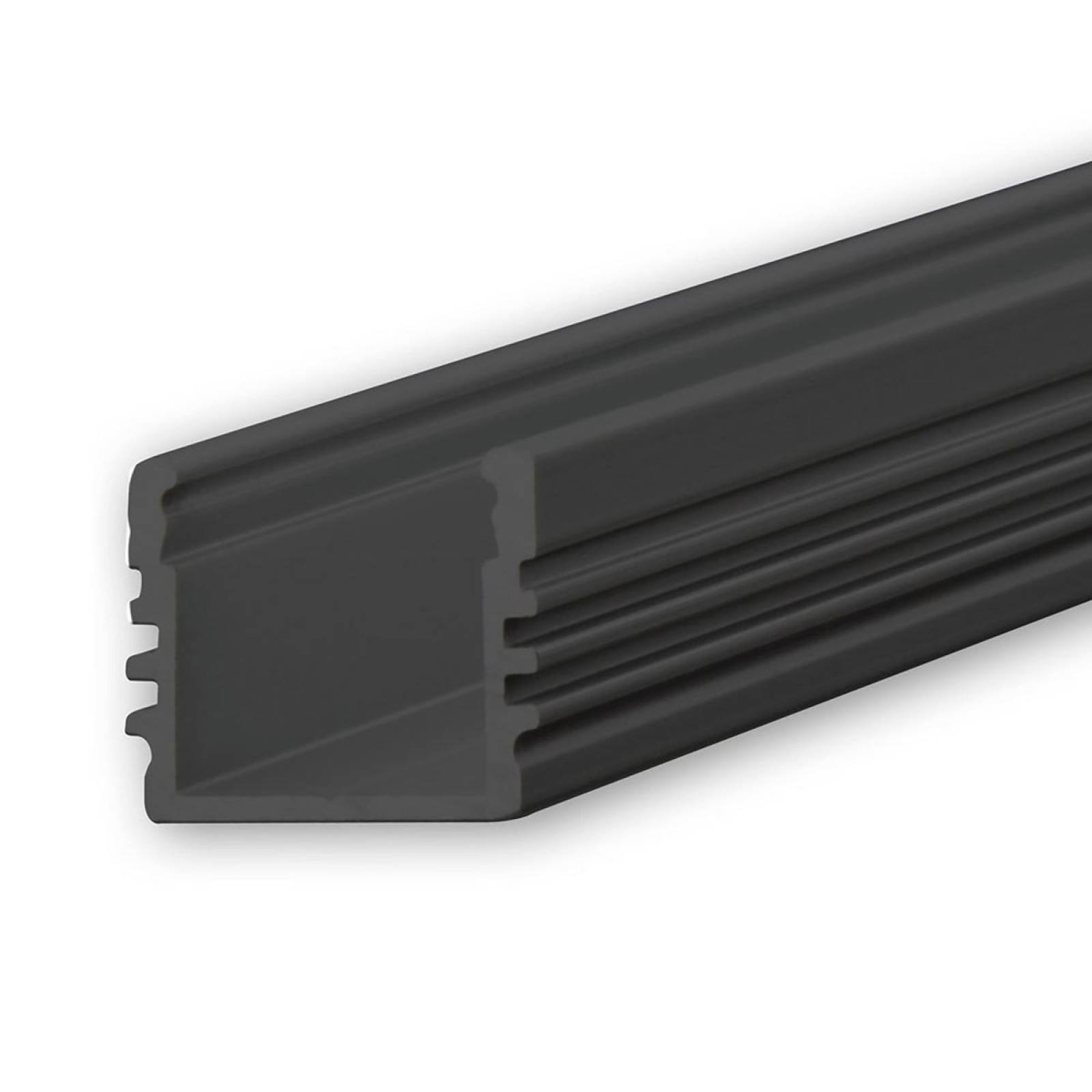 ISOLED LED-Aufbauprofil SURF12 Schwarz, 200cm, F�r max. 12mm LED-Streifen