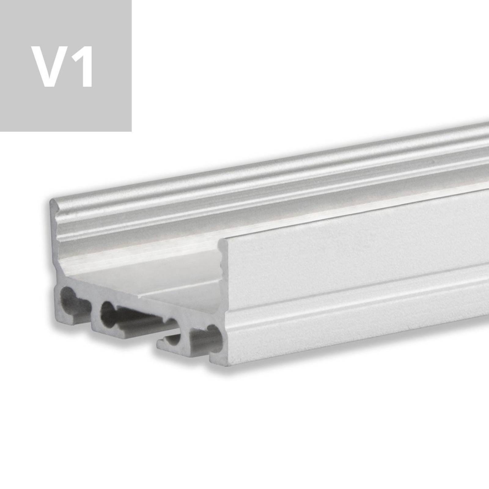 ISOLED LED-Aufbauprofil SURF20 FLAT Aluminium eloxiert, 200cm, F�r max. 24mm LED-Steifen