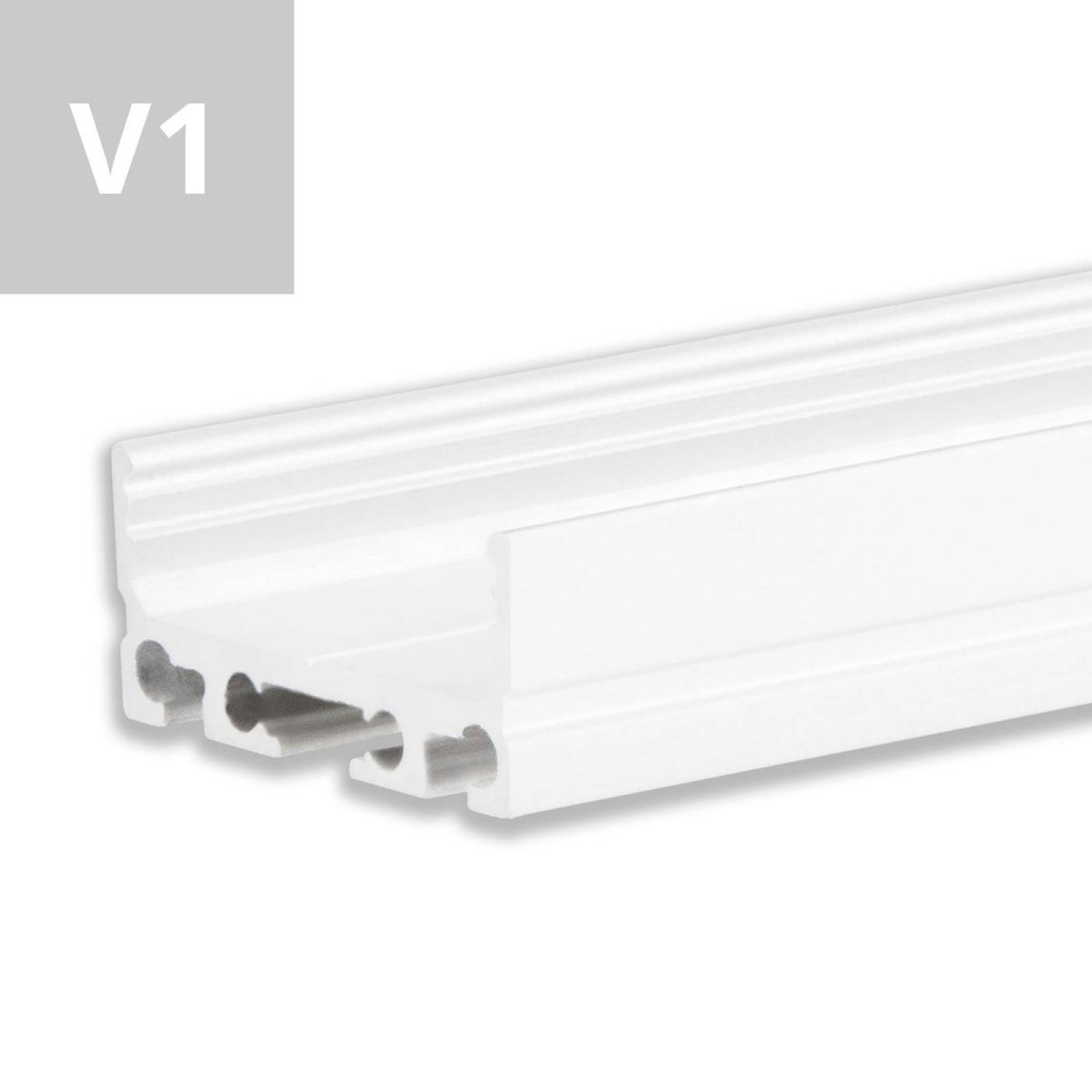 ISOLED LED-Aufbauprofil SURF20 FLAT Wei�, 200cm, F�r max. 24mm LED-Steifen