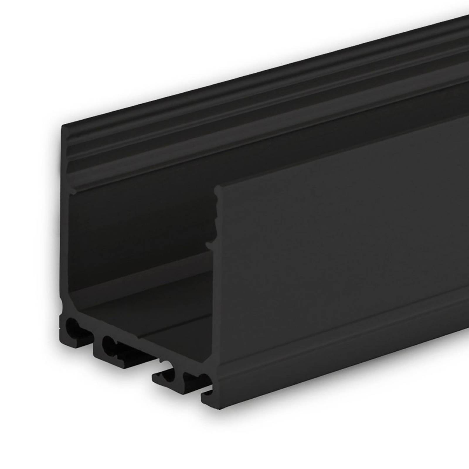 ISOLED LED-Aufbauprofil SURF20 schwarz, 200cm, f�r max. 20mm LED-Streifen
