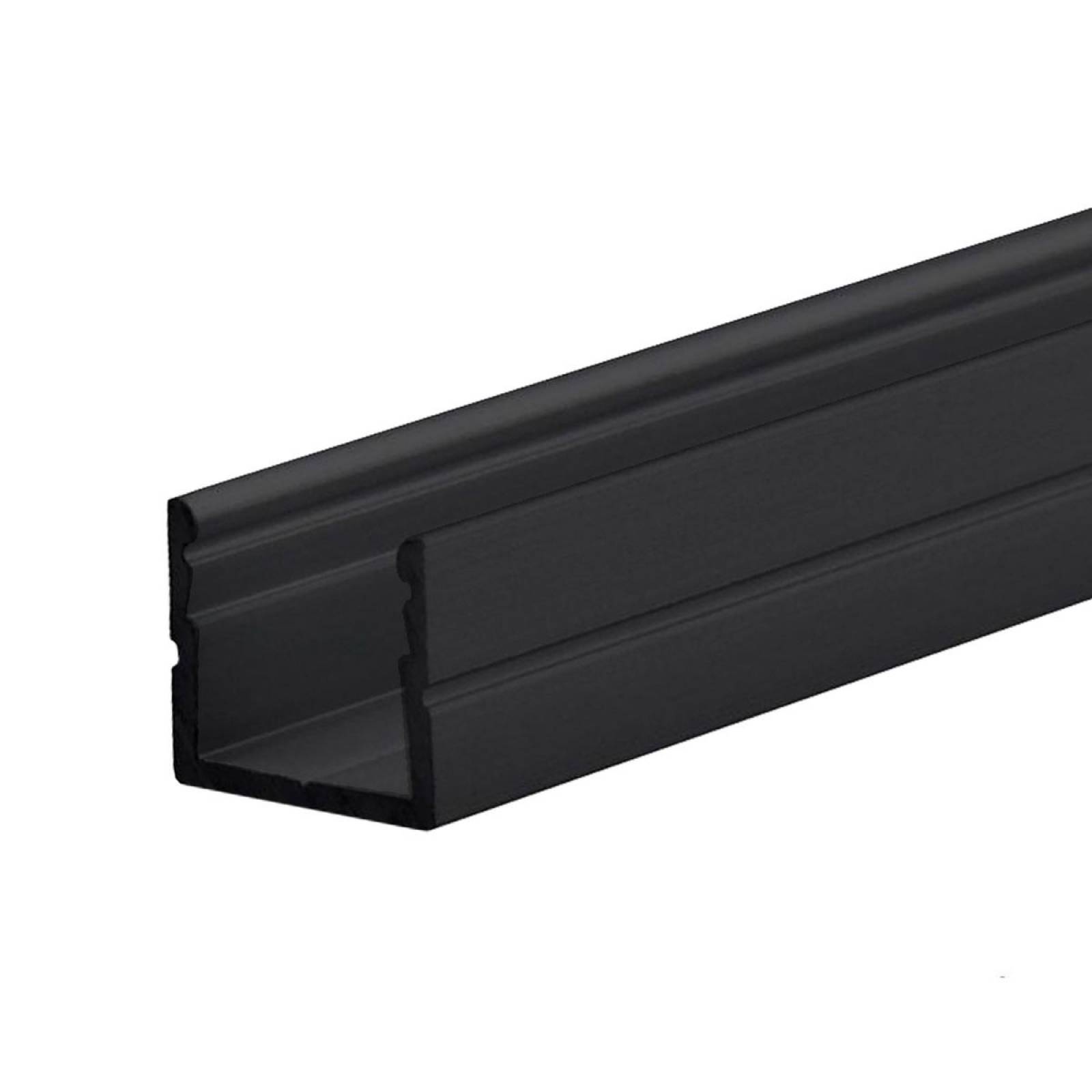 ISOLED LED-Aufbauprofil SURF8 Aluminium, schwarz, 200cm, F�r max. 8mm LED-Streifen