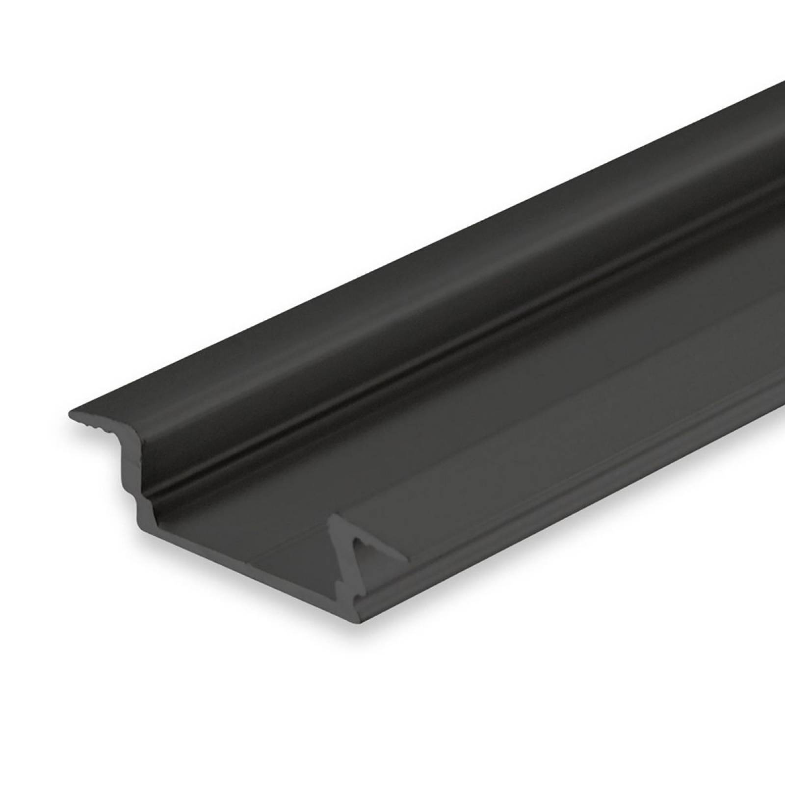ISOLED LED-Einbauprofil DIVE12 FLAT Schwarz, 200cm, F�r max. 12mm LED-Streifen