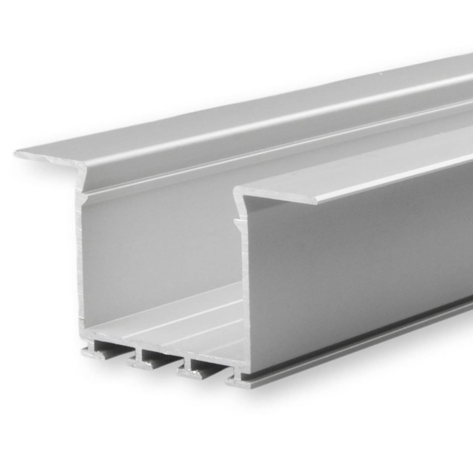 ISOLED LED-Einbauprofil WING20 FLANSCH GERADE, Silber, 200cm, F�r max. 20mm LED-Streifen