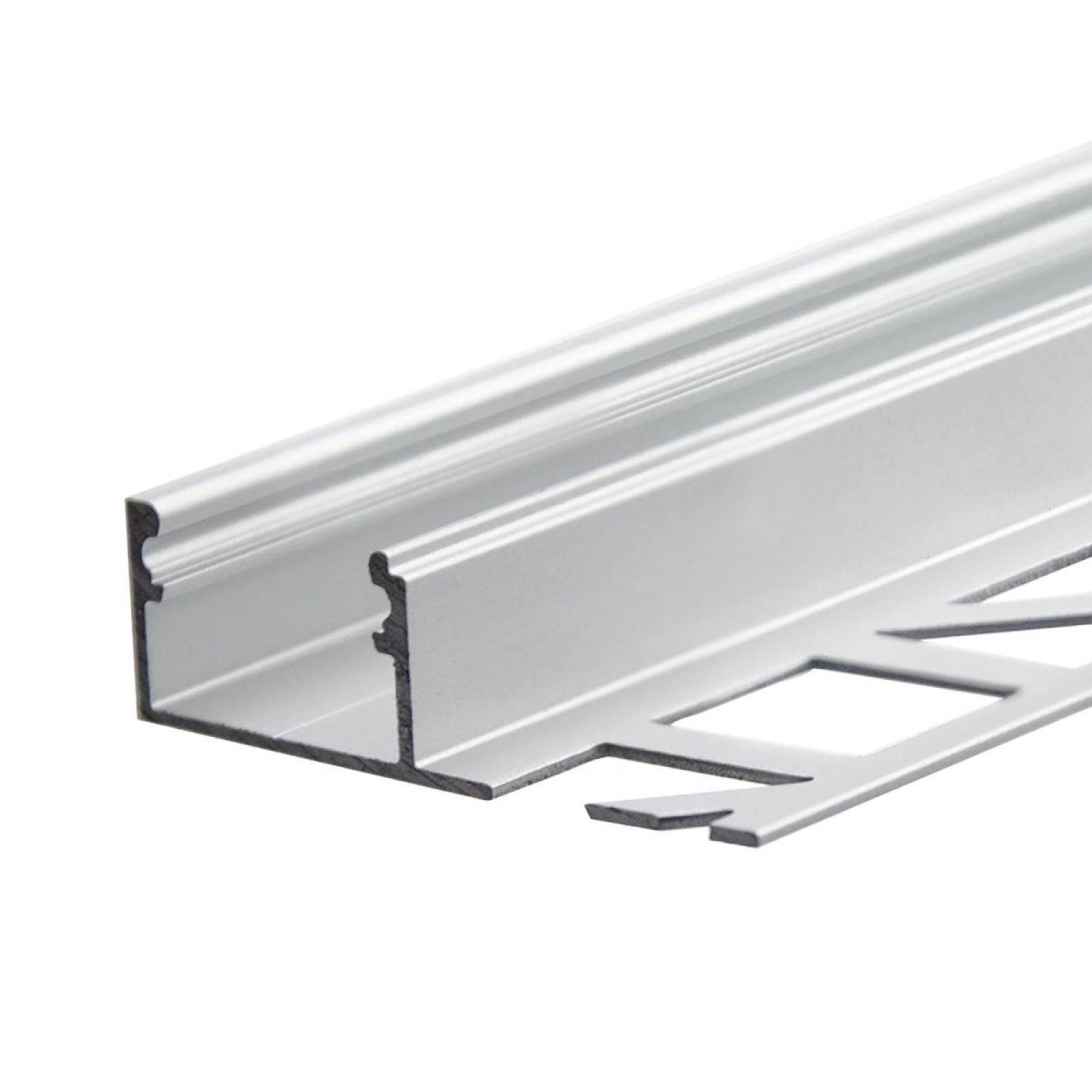 ISOLED LED-Fliesenprofil FINISH, Silber, 200cm, f�r max. 12mm LED-Streifen