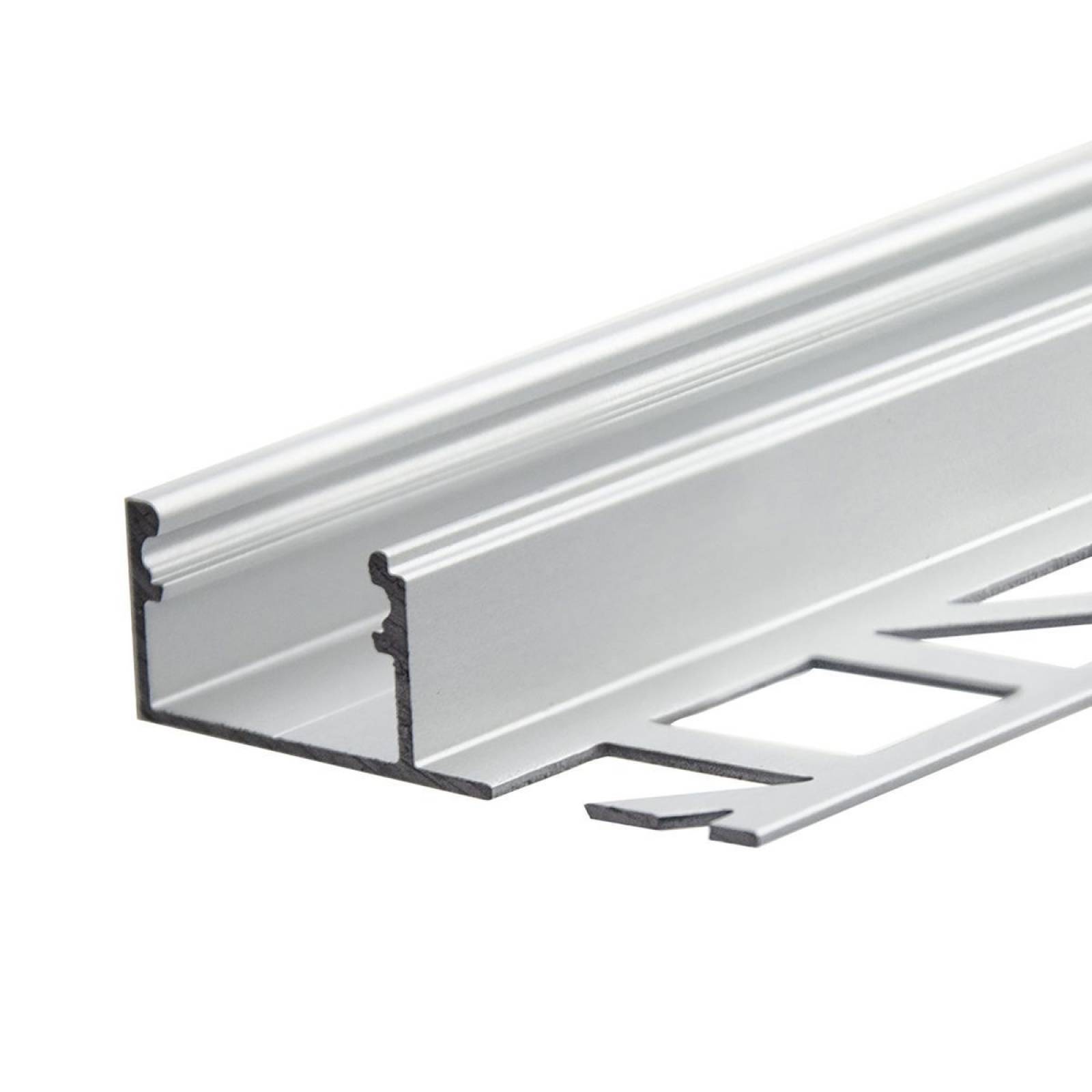 ISOLED LED-Fliesenprofil FINISH, Silber, 300cm, f�r max. 12mm LED-Streifen