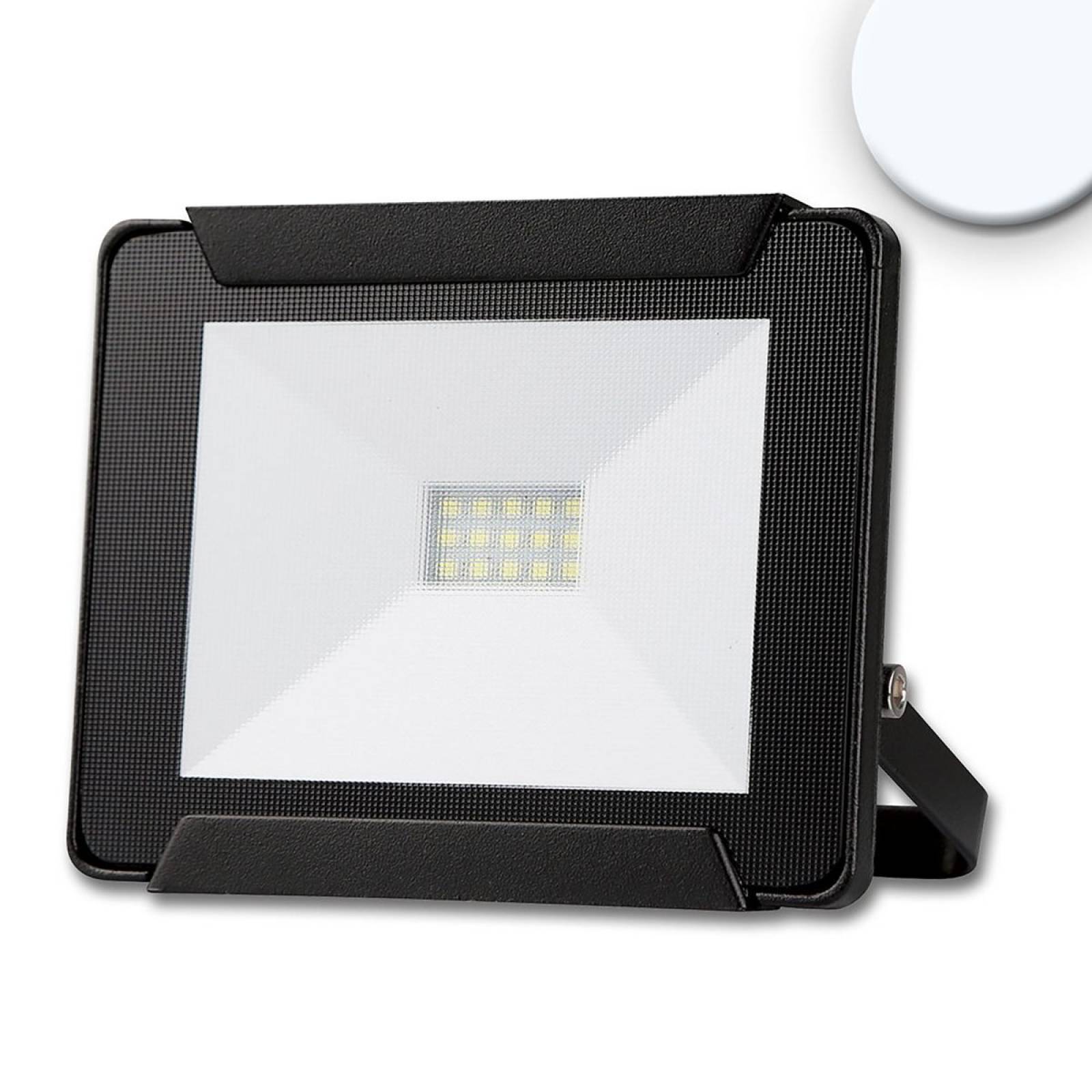 ISOLED LED Fluter 10W, kaltwei�, schwarz, IP65, 120�, , 6500K, 800lm, CRI:80