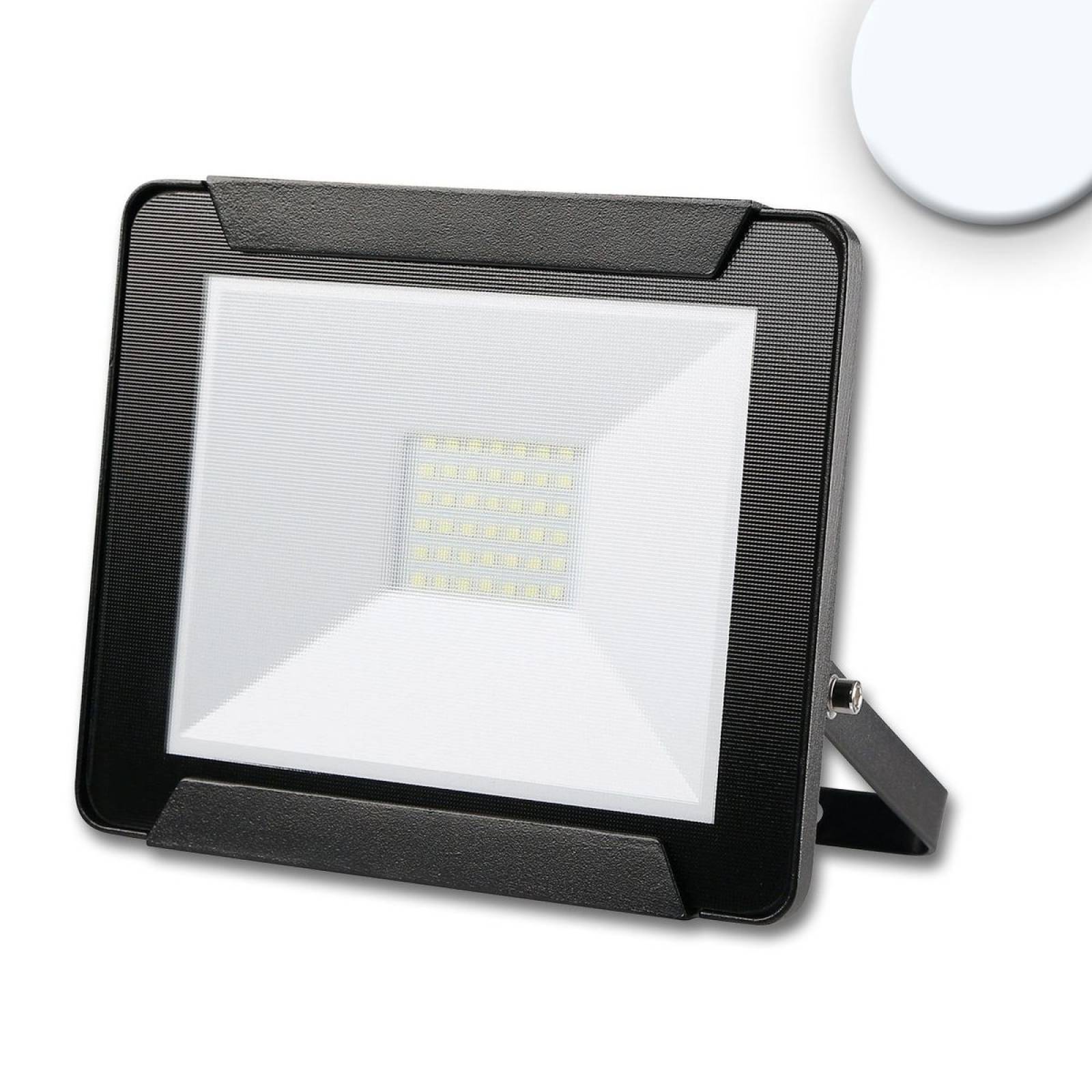 ISOLED LED Fluter 30W, kaltwei�, schwarz, IP65, 120�, , 6500K, 2400lm, CRI:80