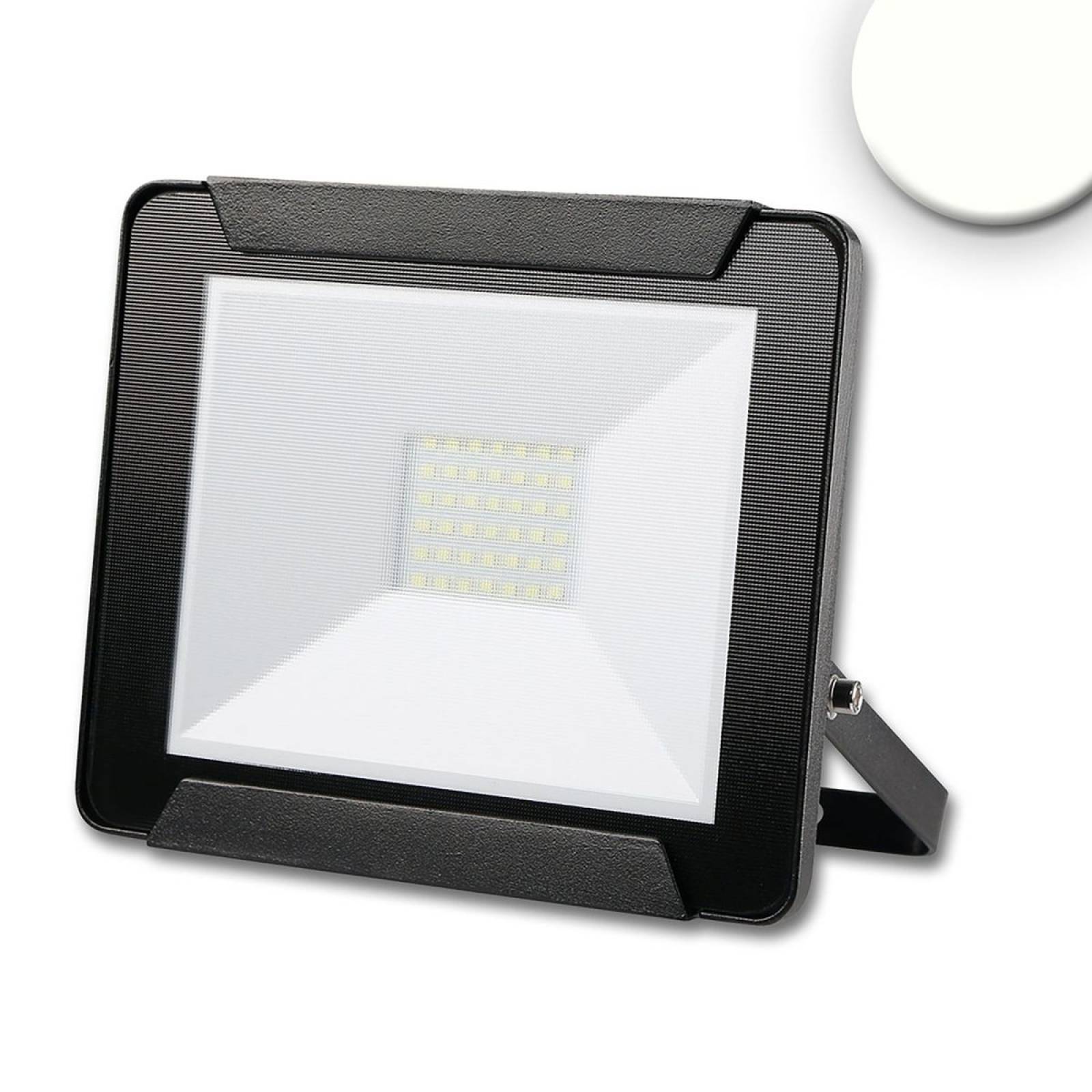 ISOLED LED Fluter 30W, neutralwei�, schwarz, IP65, 120�, , 4000K, 2400lm, CRI:80