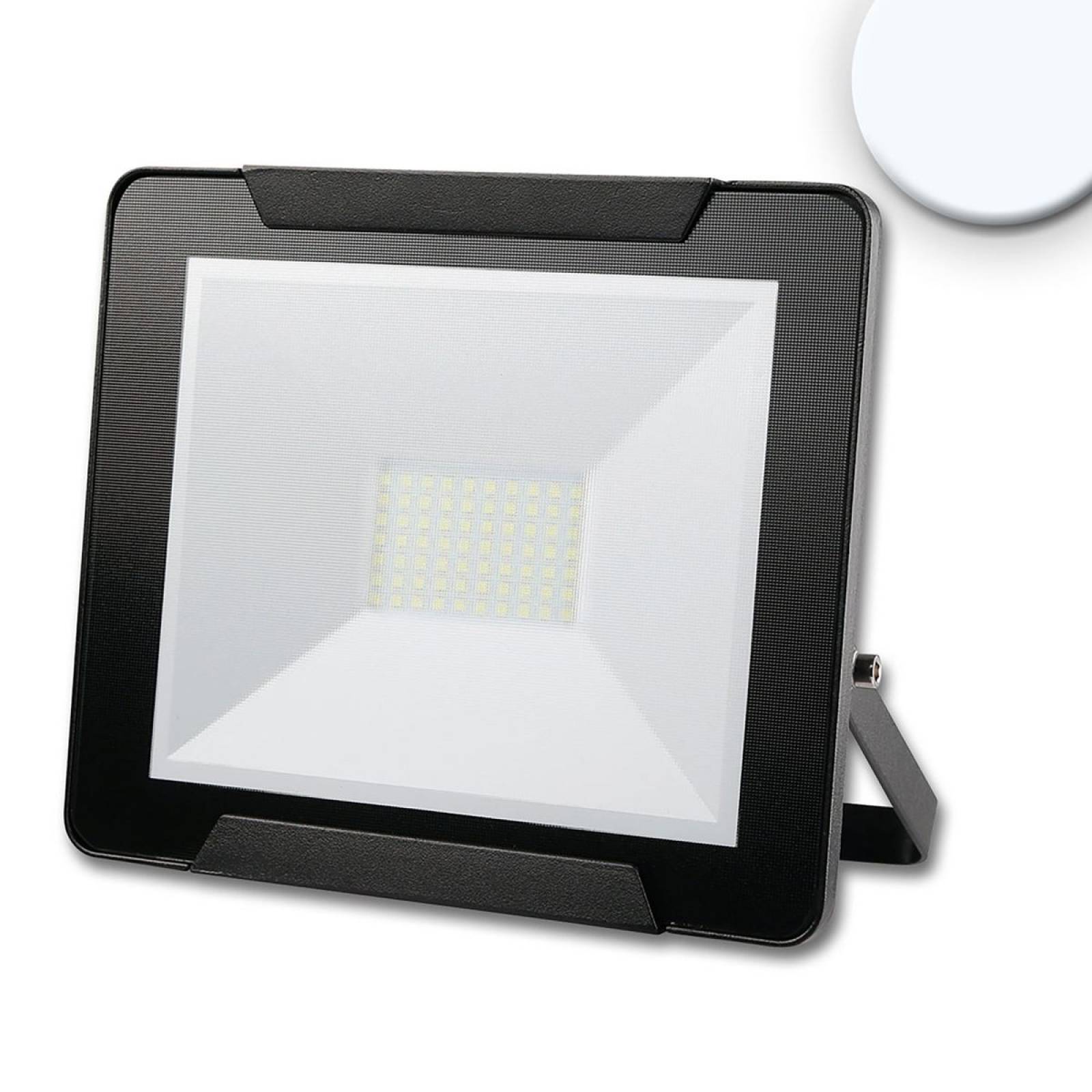 ISOLED LED Fluter 50W, kaltwei�, schwarz, IP65, 120�, , 6500K, 4000lm, CRI:80