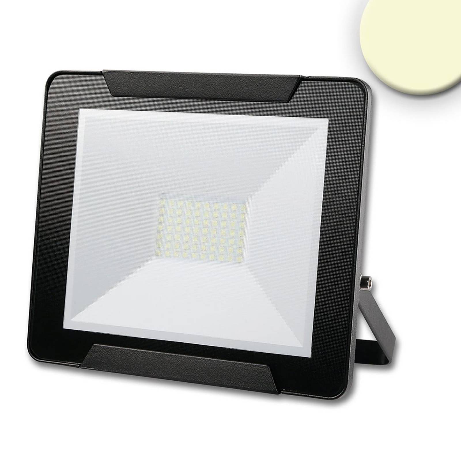 ISOLED LED Fluter 50W, warmwei�, schwarz, IP65, 120�, , 3000K, 4000lm, CRI:80