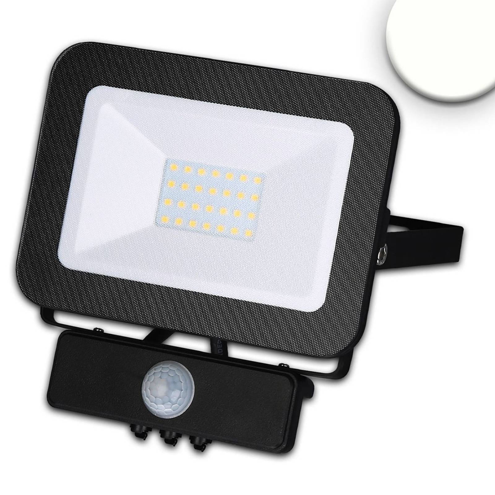 ISOLED LED Fluter m. PIR-Bewegungssensor 30W, neutralwei�, IP65, , 4000K, 2800lm