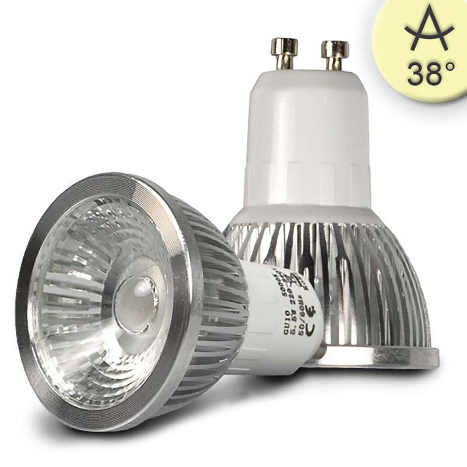ISOLED LED Leuchtmittel GU10 5,5W COB, warmwei�, dimmbar, 38�, , 2700K, 330lm, CRI:83