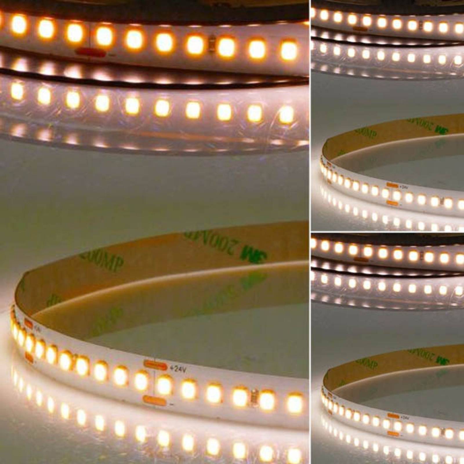 ISOLED LED Stripe High-Bright 5m HEQ 1650lm/W, 24V, 12W/m, IP20, einfarbig, hocheffizient