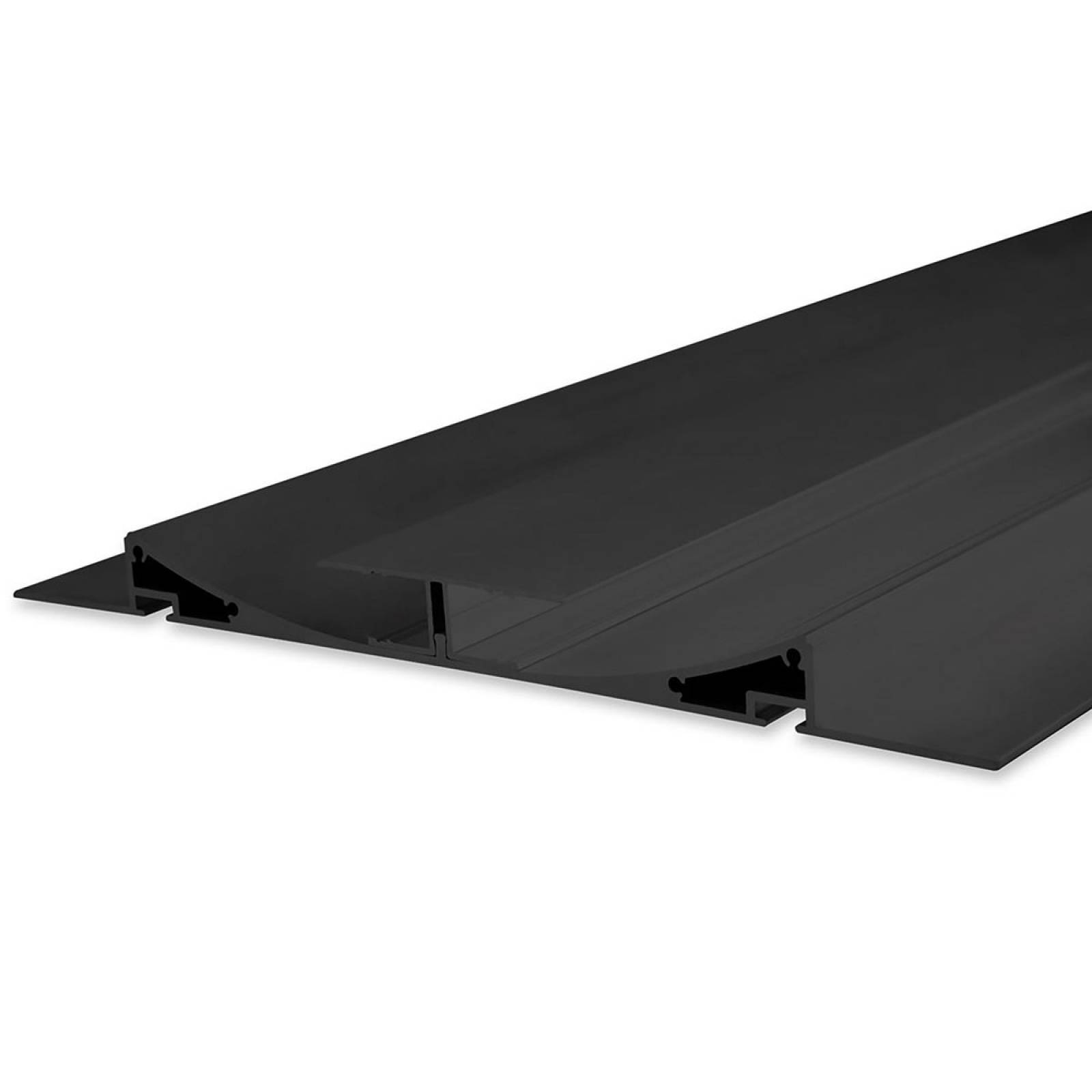 ISOLED LED-Trockenbauprofil DOUBLE CURVE, Schwarz, 200cm, F�r max. 11mm LED-Streifen