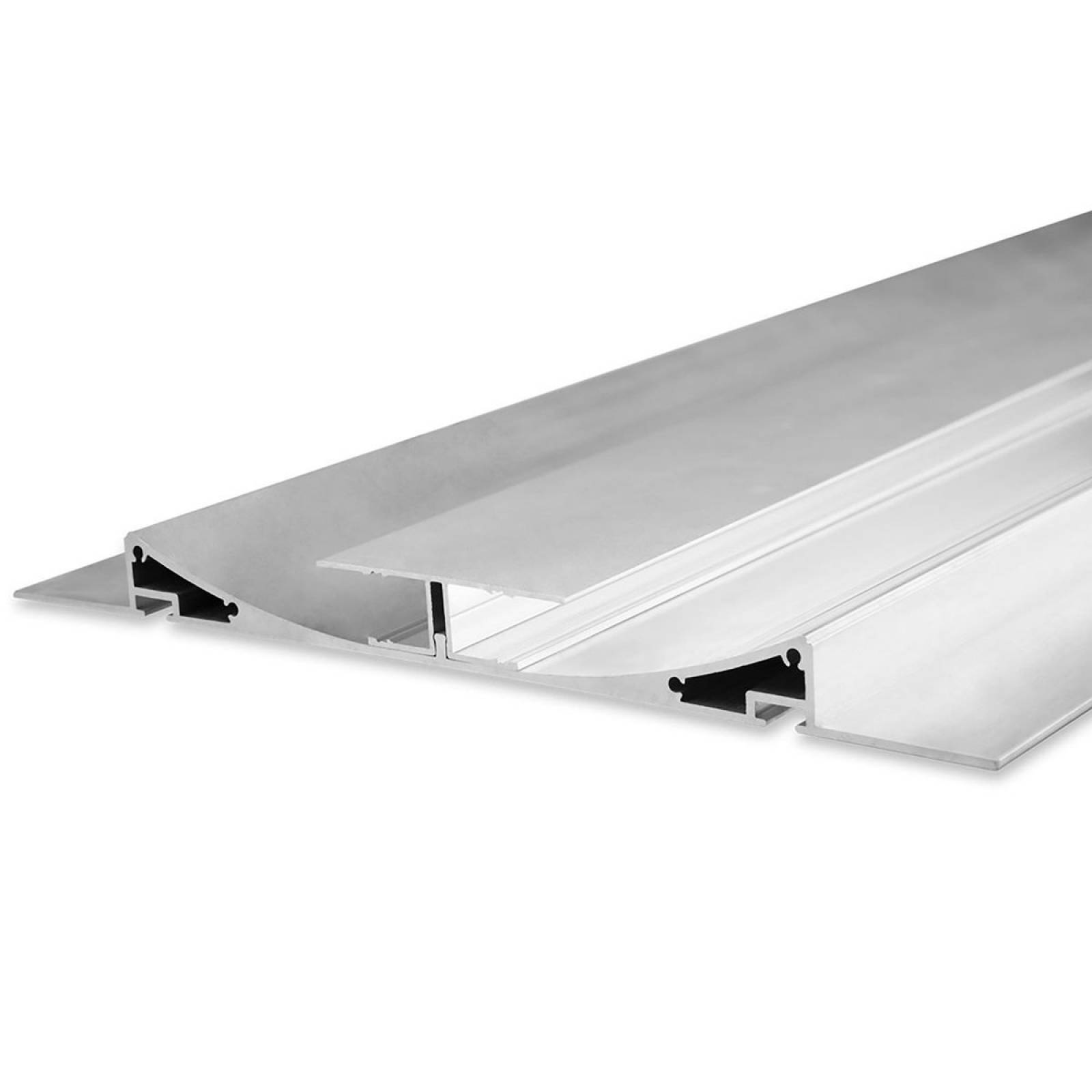 ISOLED LED-Trockenbauprofil DOUBLE CURVE, Silber, 200cm, F�r max. 11mm LED-Streifen
