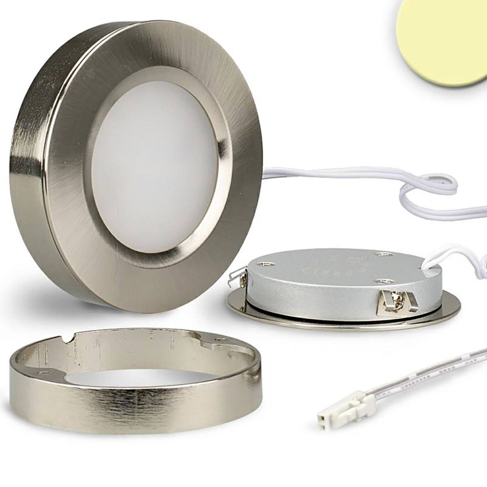 ISOLED MiniAMP Ein- und Unterbauleuchte Slim, Silber, 3W, 12V, Warmwei�, dimmbar