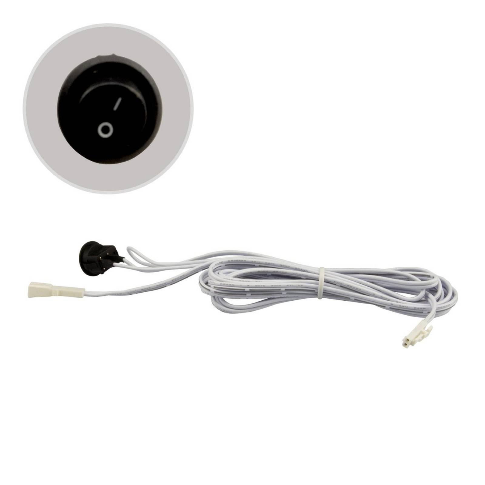 ISOLED MiniAMP Einbauschalter Ein/Aus, Female + Male, 2-Polig, Wei�