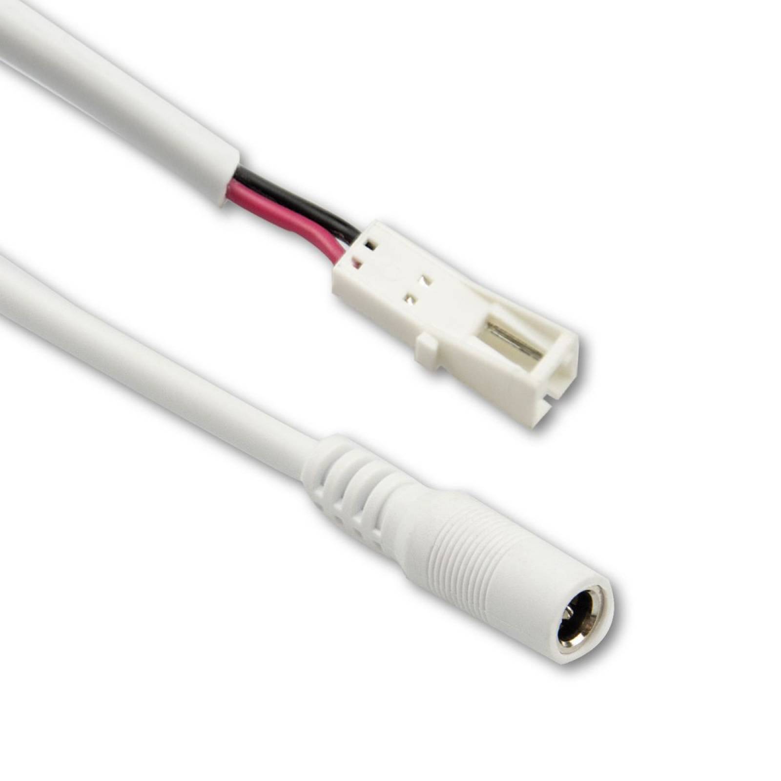 ISOLED Rundstecker Female auf MiniAMP Female Adapter, 10cm, Wei�