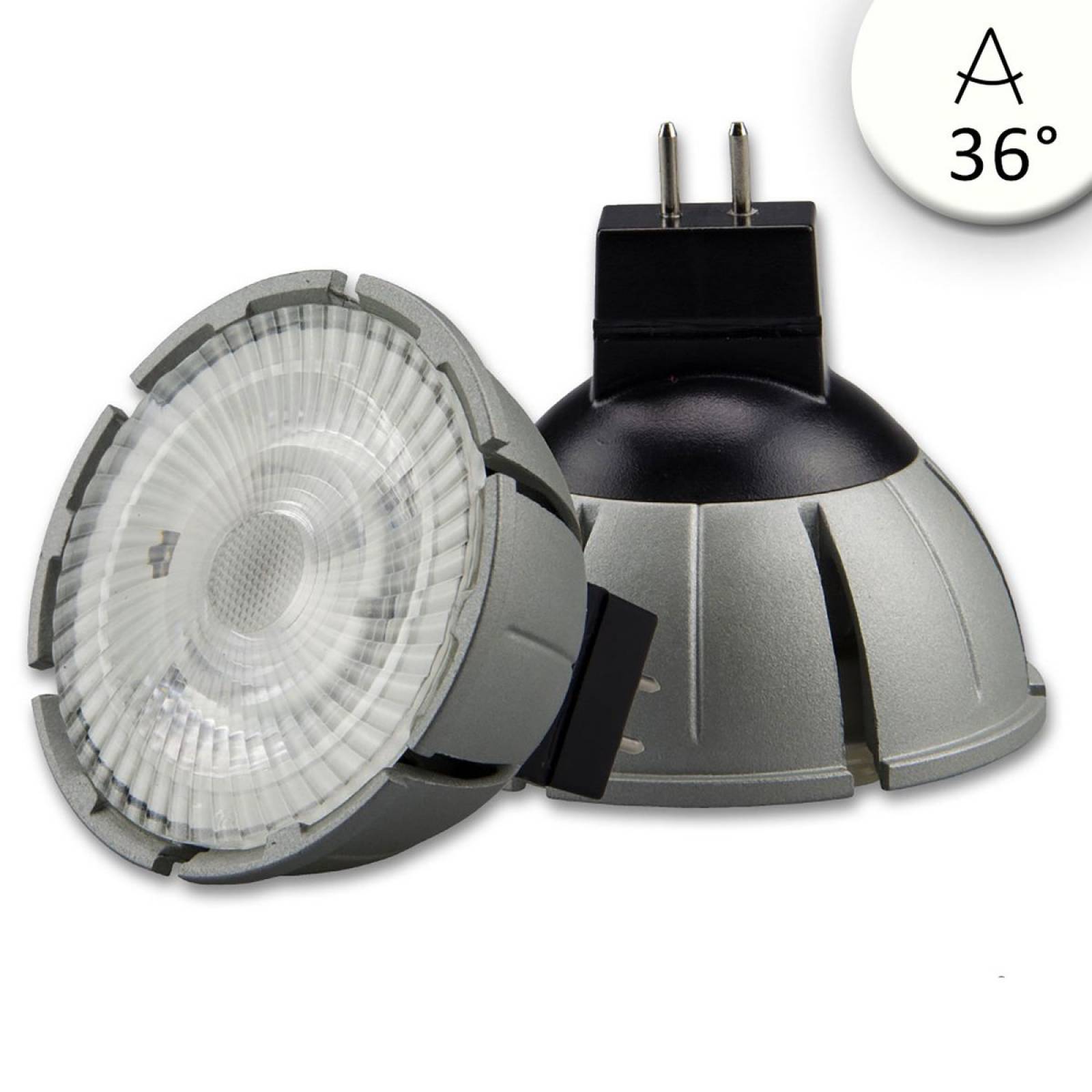 ISOLED Vollspektrum LED Strahler GU5.3 MR16 7W COB, 36�, 4000K, dimmbar