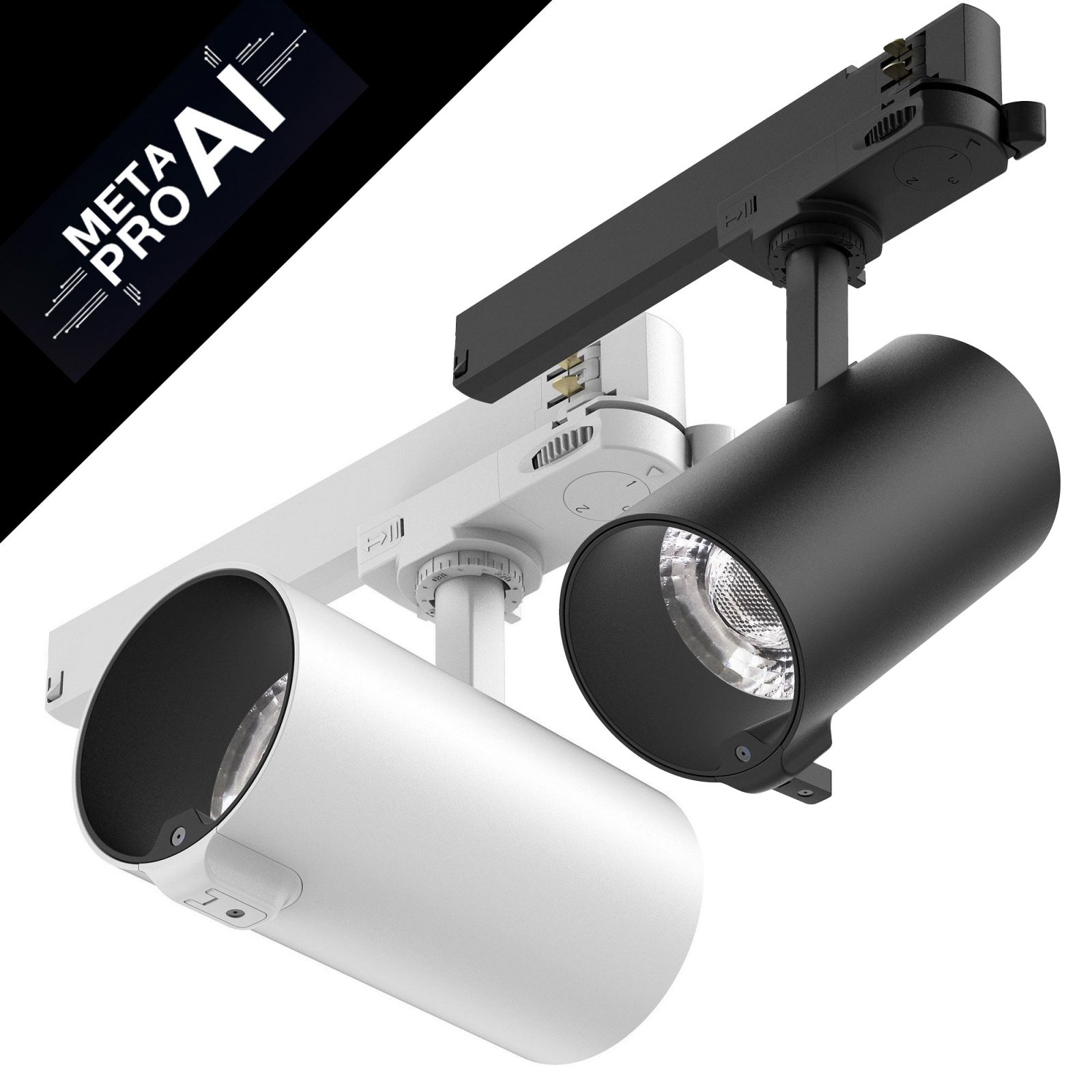 Intelligenter 3-Phasen-Strahler SLC Meta Pro AI CCT 2700-6500K CRI95