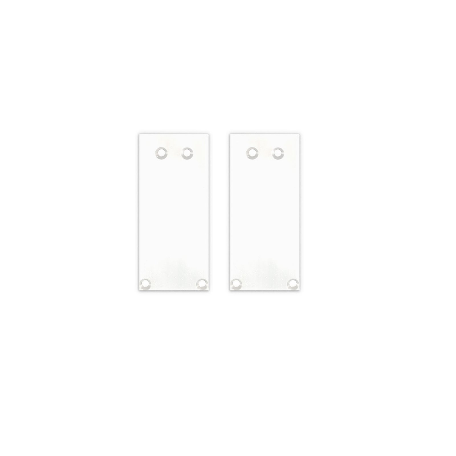 Isoled Endkappe Alu EC130 f�r Vorhangprofil  Curtain10 ONE HIGH, 2 St�ck, wei�