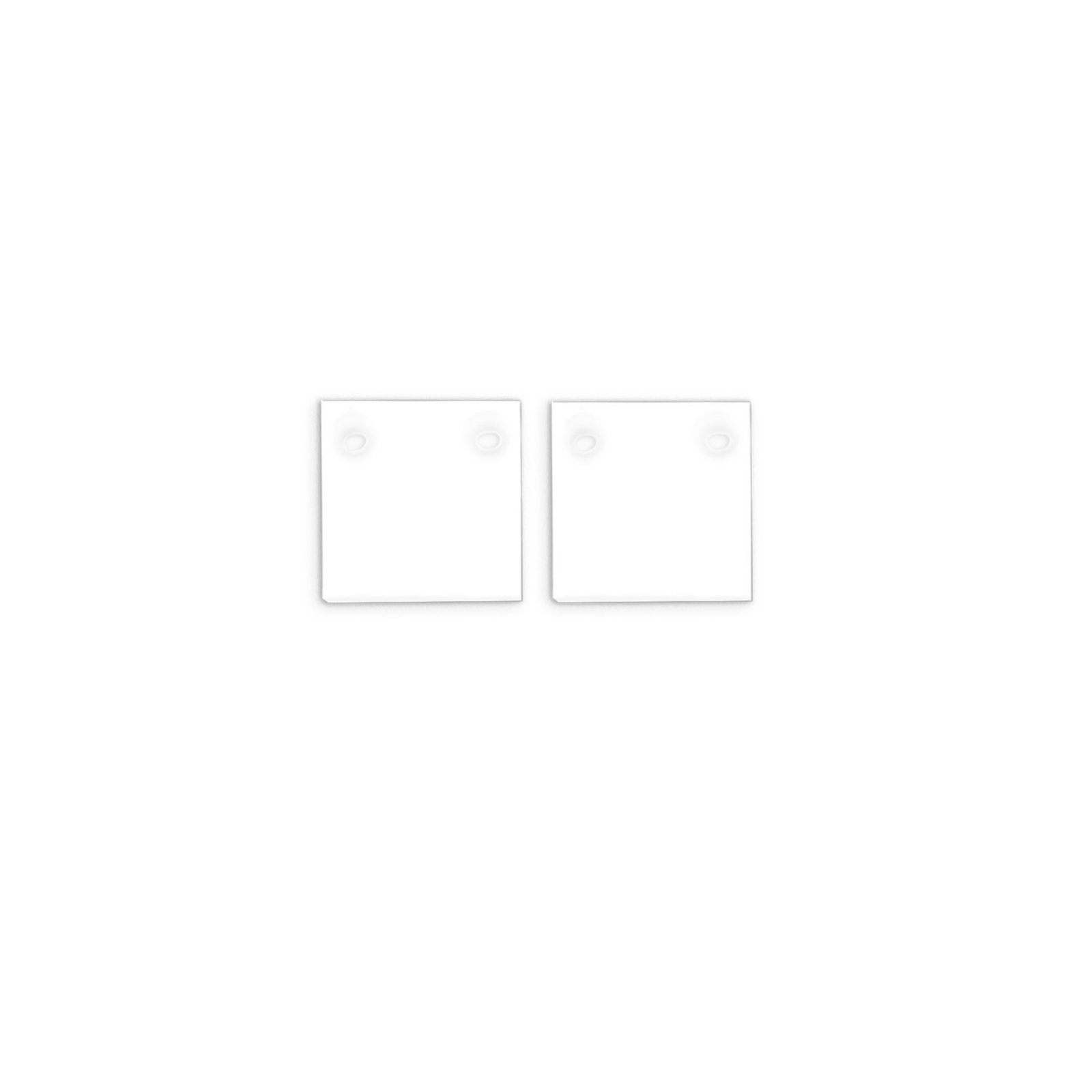 Isoled Endkappe Alu EC132 f�r Vorhangprofil  Curtain10 ONE FLAT, 2 St�ck, wei�