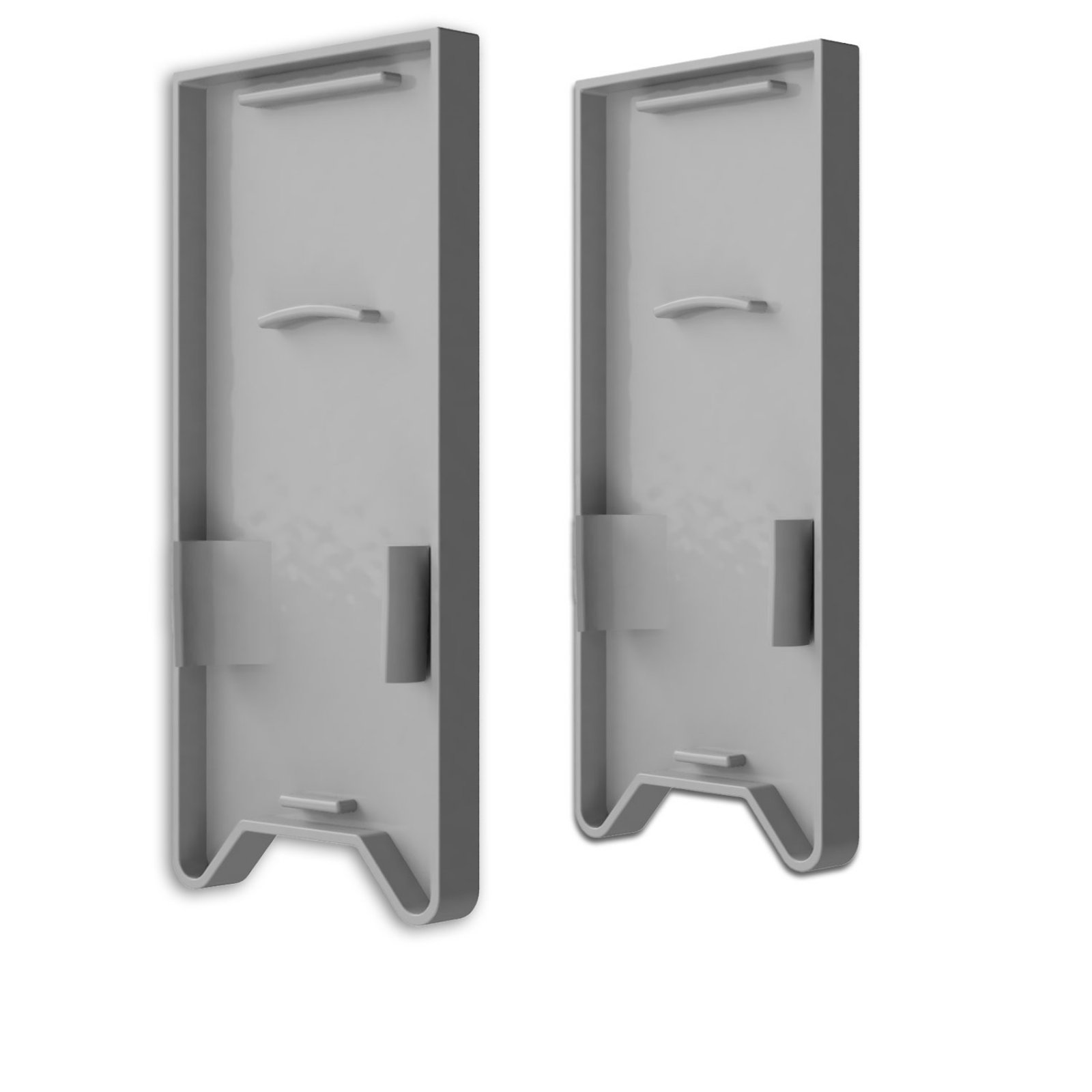 Isoled Endkappe EC120 mit Lichtfalle, silber f�r Leuchtenprofil HALON mit U-Cover C63, 2 Stk.