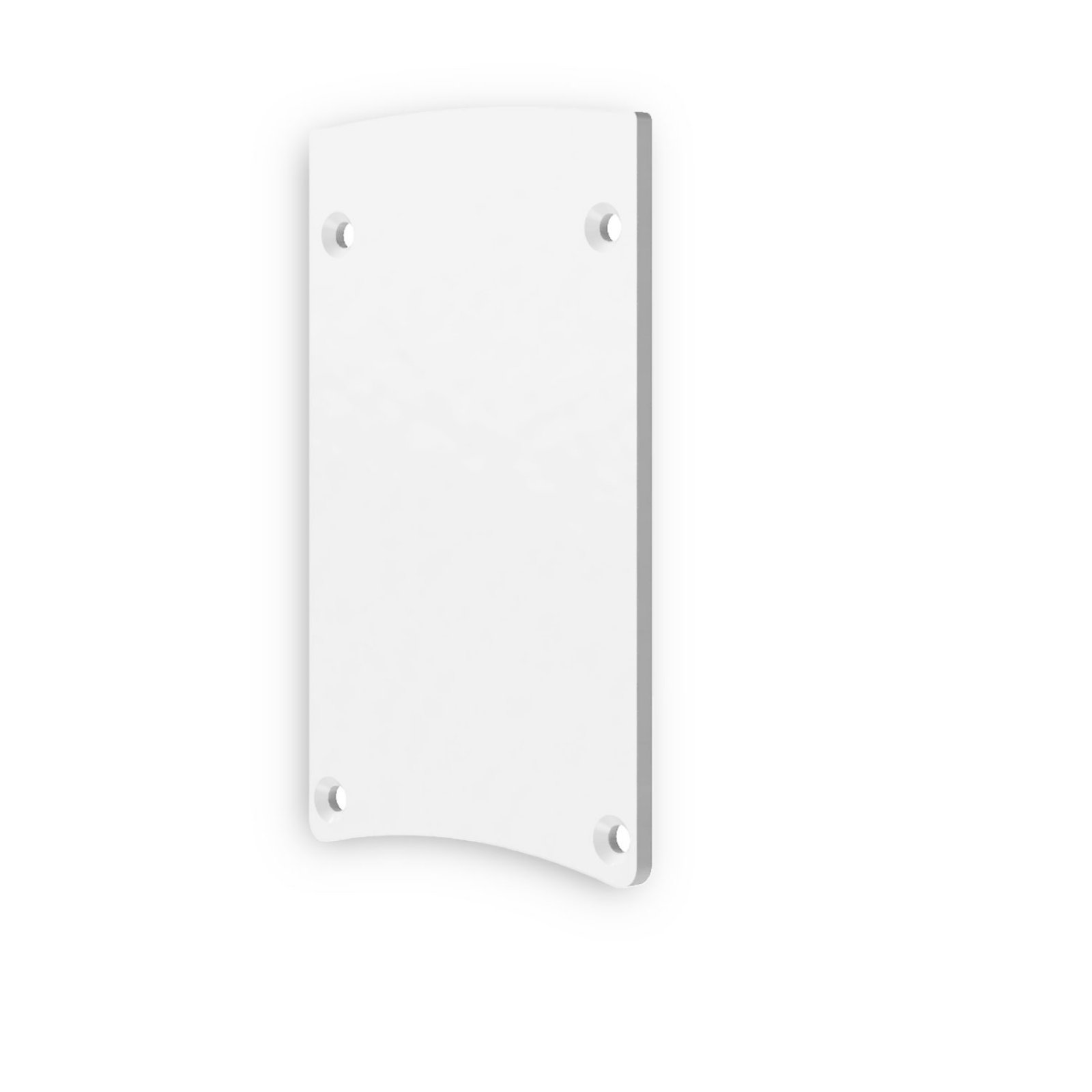 Isoled Endkappe EC124 Aluminium wei� f�r Leuchtenprofil HALON mit Cover C29/C61