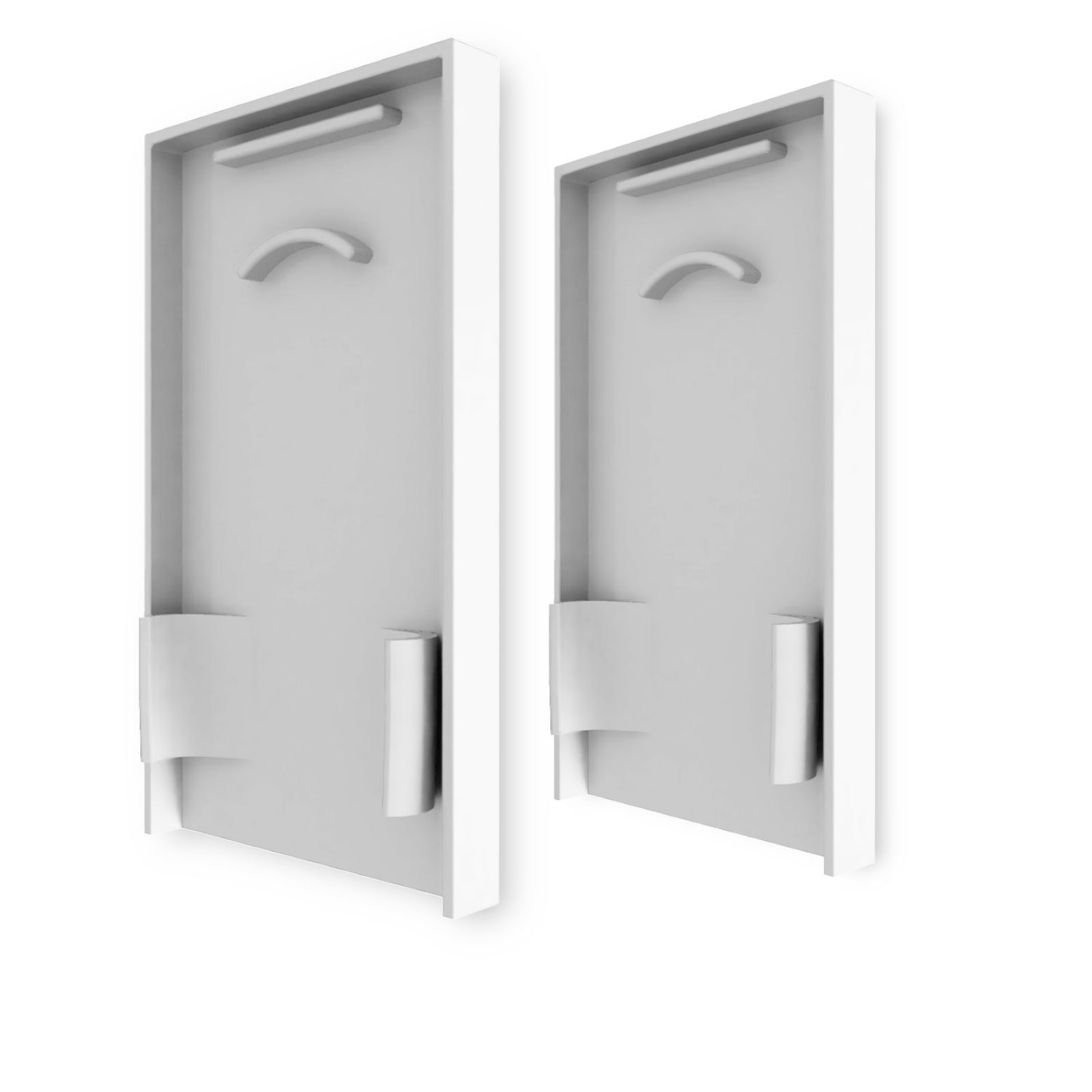 Isoled Endkappe EC125 mit Lichtfalle, wei� f�r LAMP30 V1 + V2 mit U-Cover C68, 2 Stk.